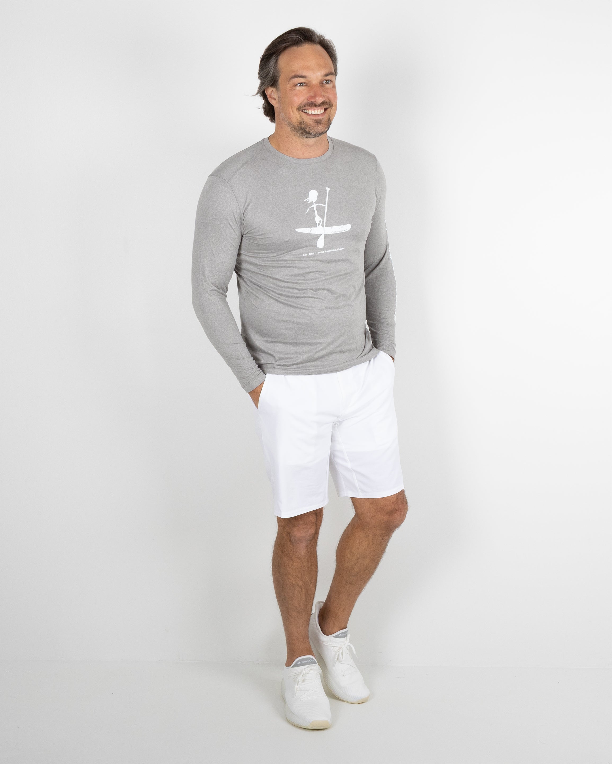 Butter T LS Stick Paddler - Grey Heather