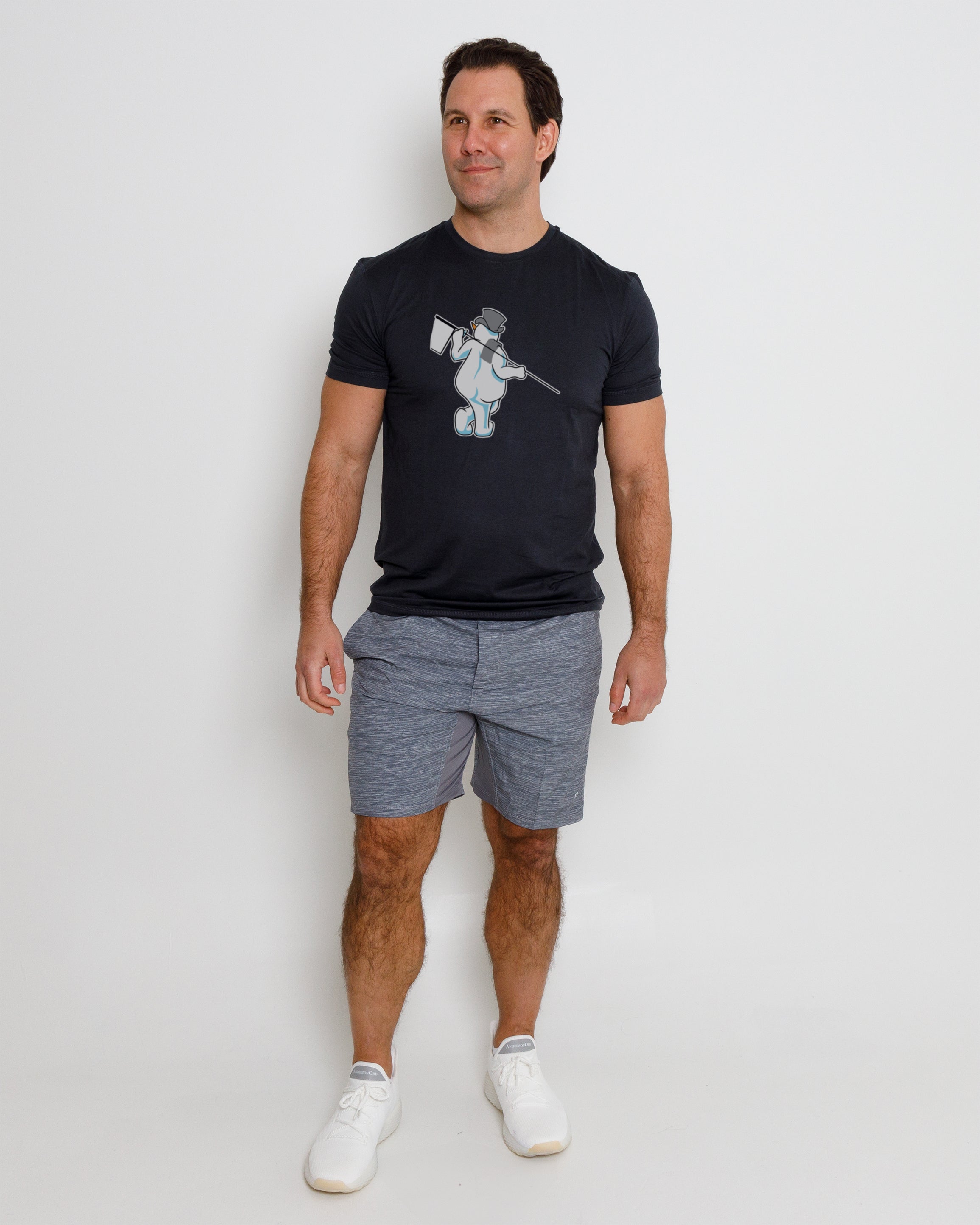 Butter T Snowman Looper - Black Heather