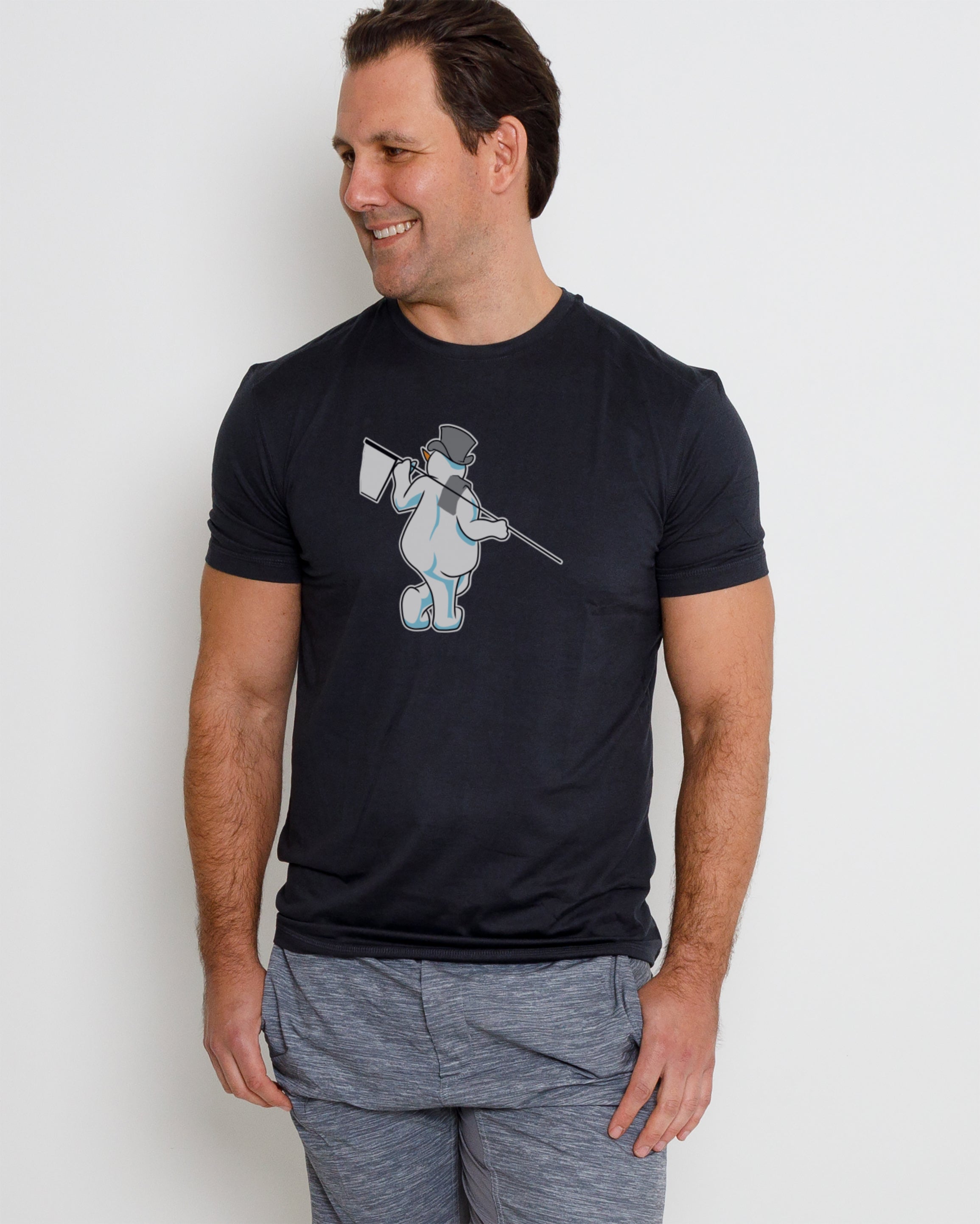 Butter T Snowman Looper - Black Heather