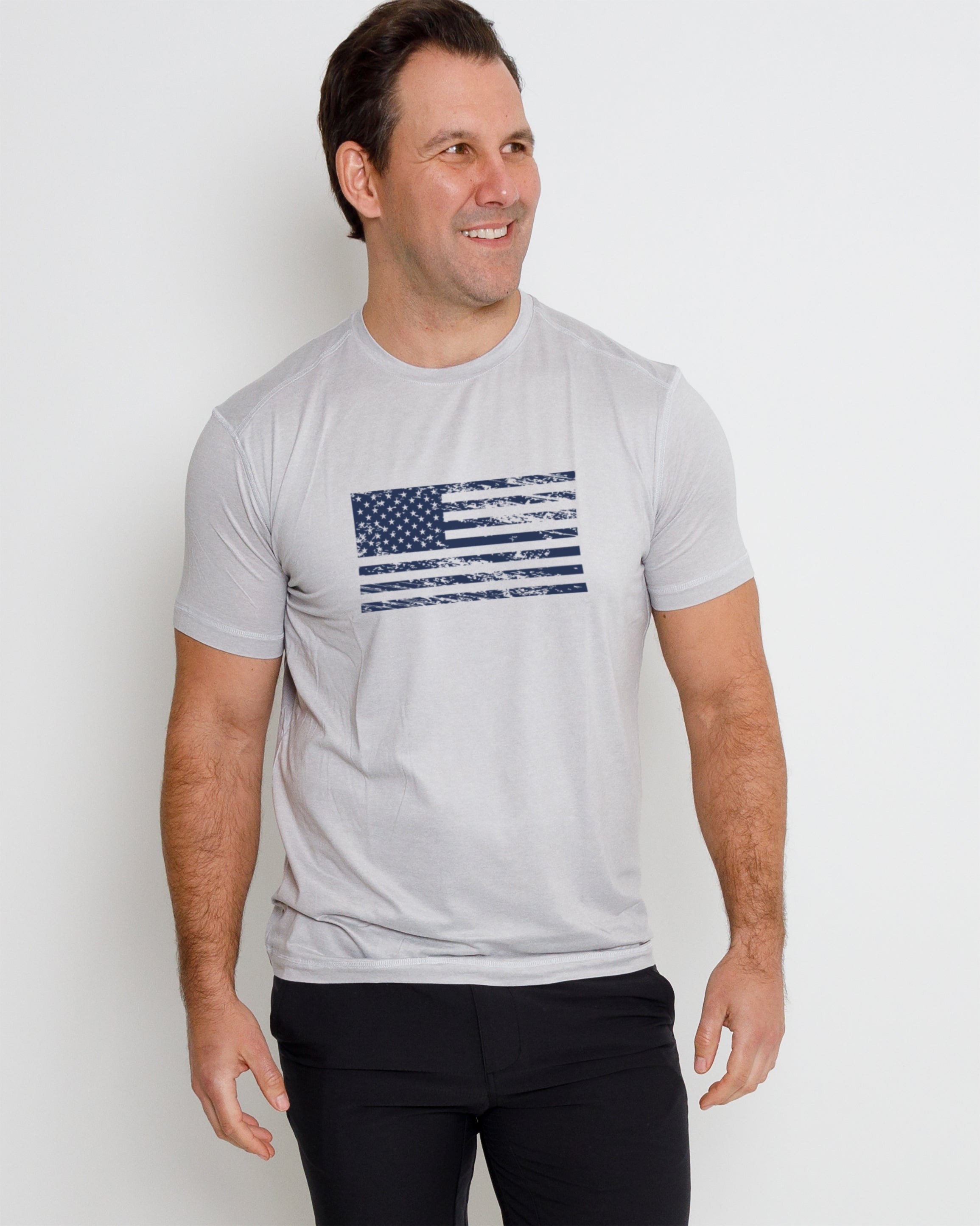 Butter T Vintage Flag - Platinum Heather
