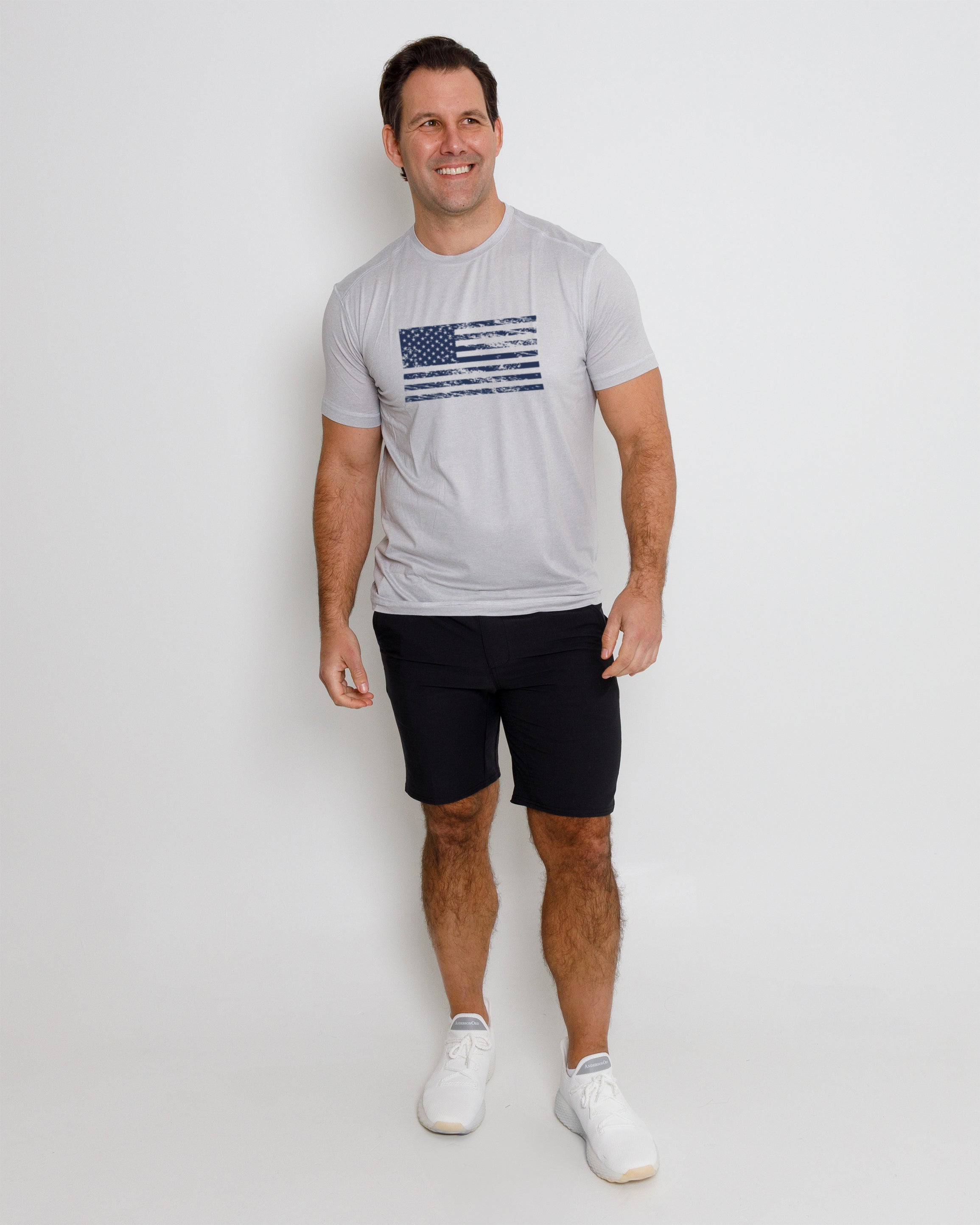 Butter T Vintage Flag - Platinum Heather