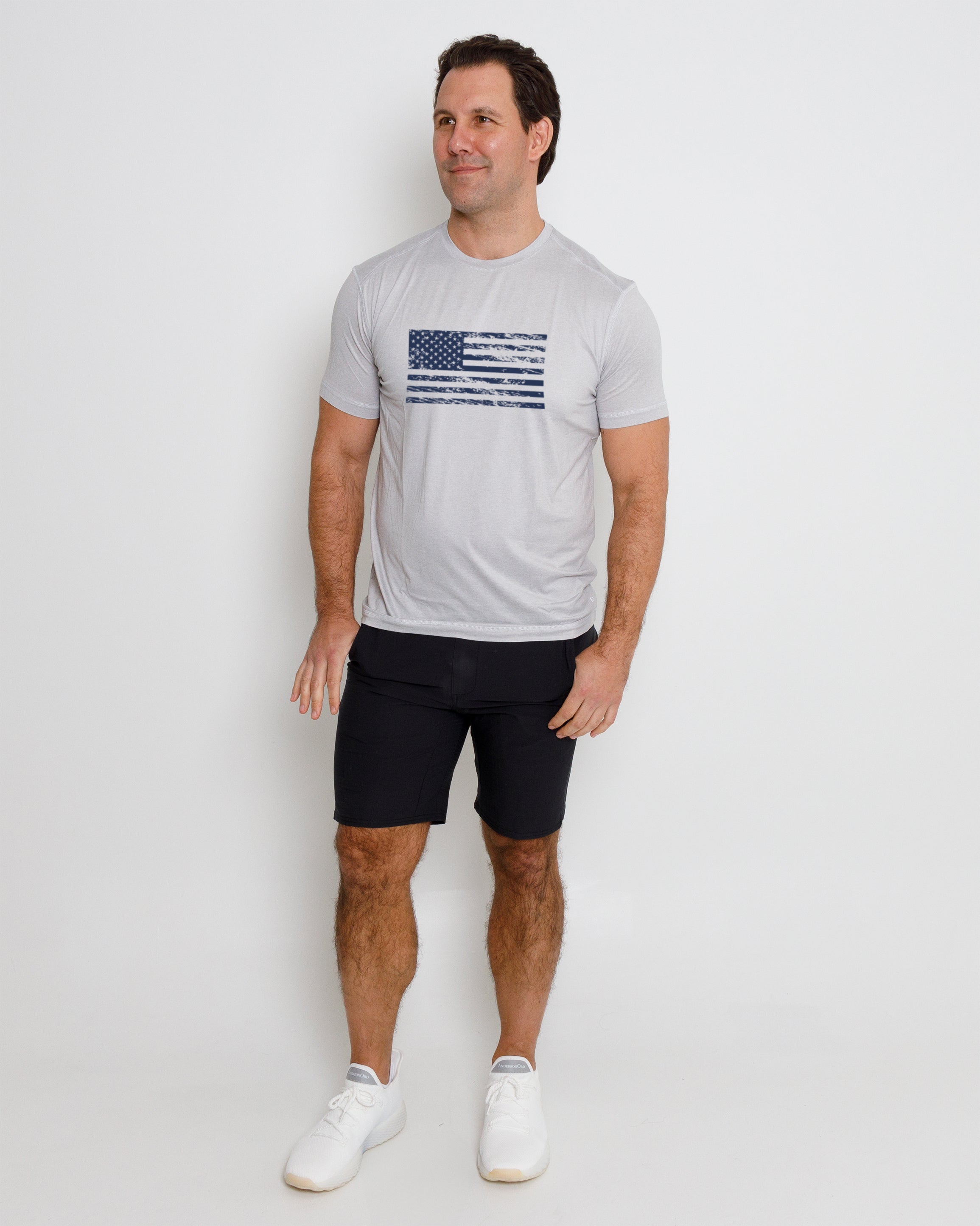 Butter T Vintage Flag - Platinum Heather
