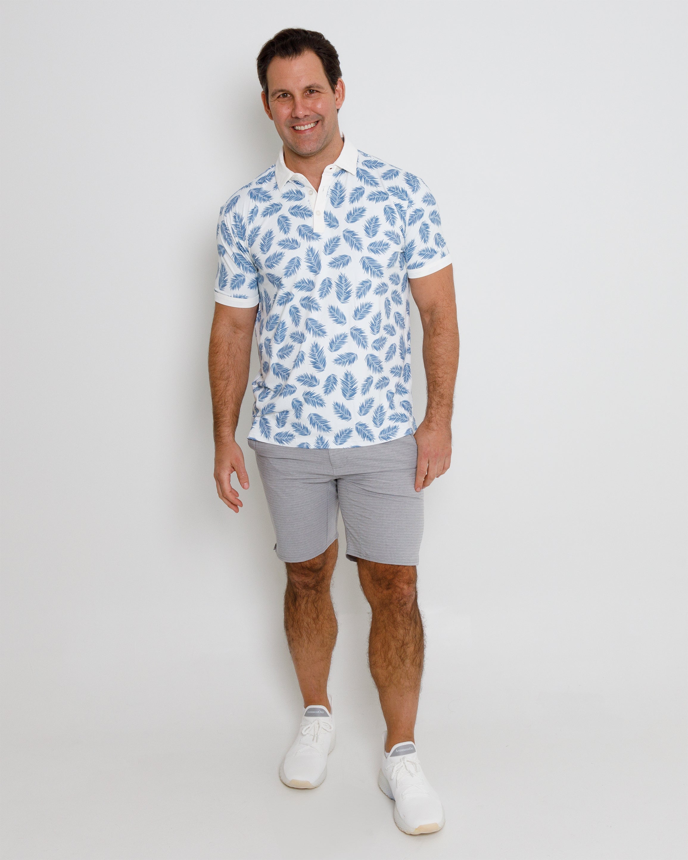 Canal Polo - Creme/Laguna Blue