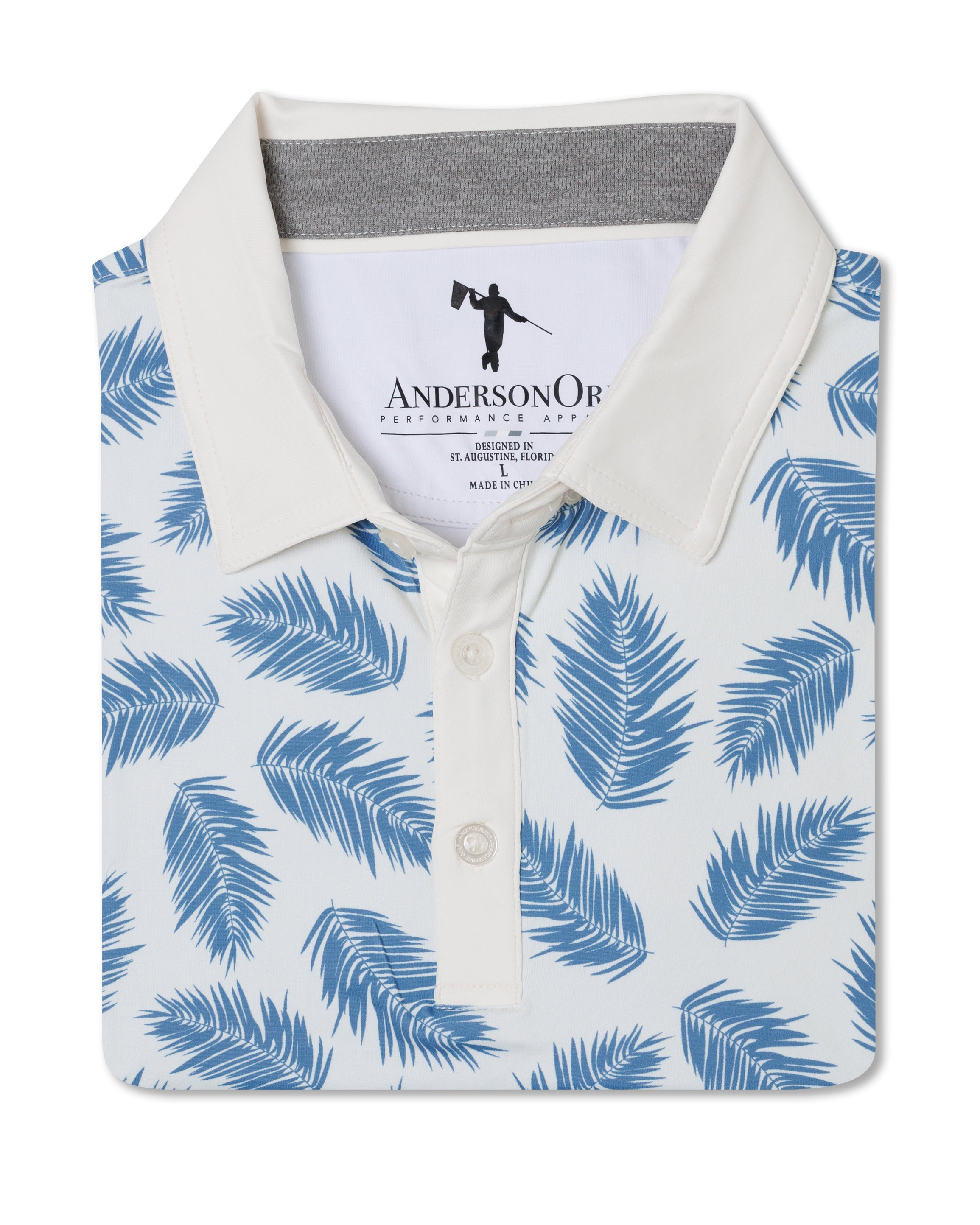 Canal Polo - Creme/Laguna Blue