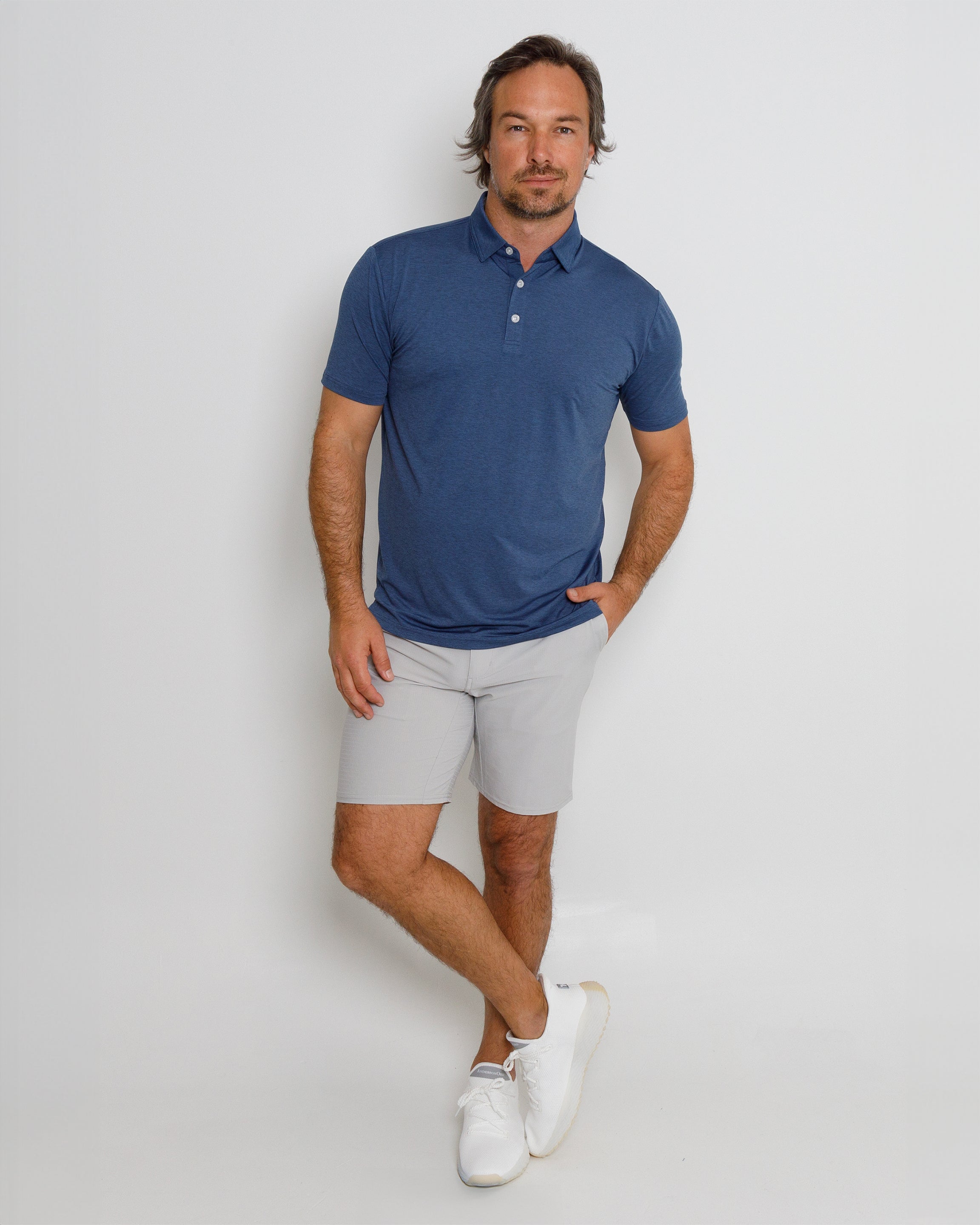 Competitor Polo - Dark Denim Heather