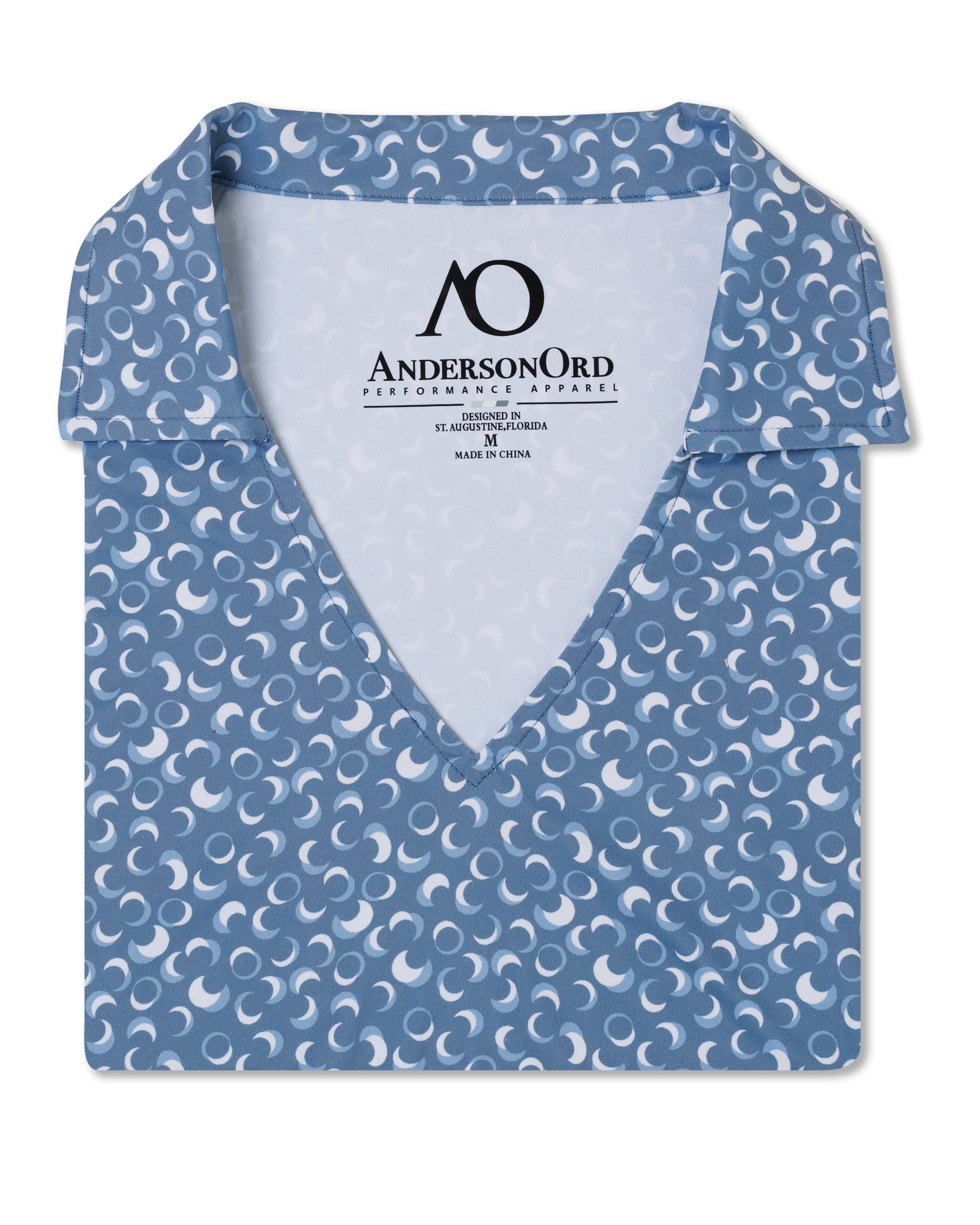 Crescent Sleeveless Polo - Flint Stone/White/Endless Sky