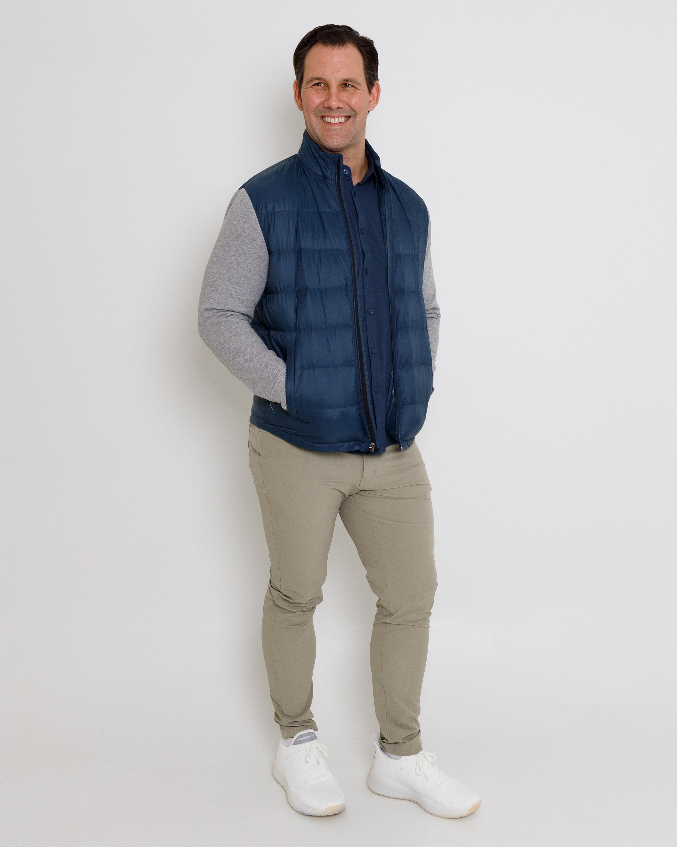Down Jacket - Midnight Navy/Steel Heather