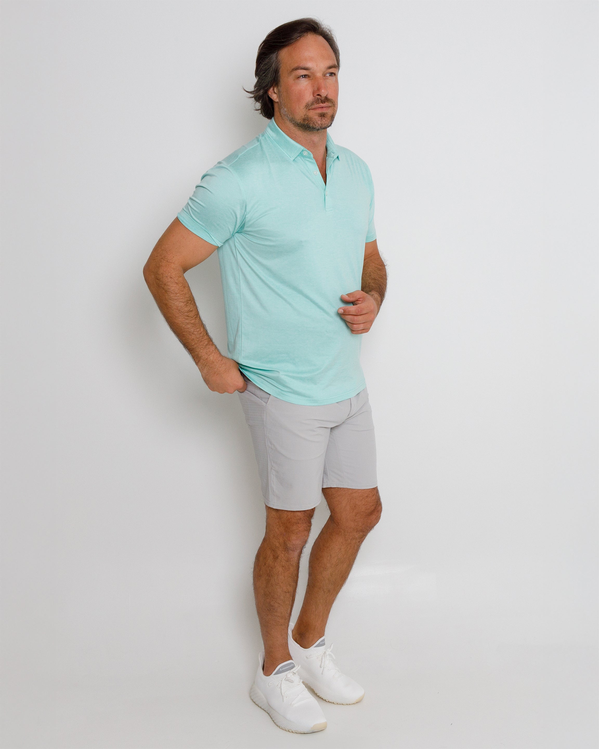 Gamer Polo - Beach Glass Heather