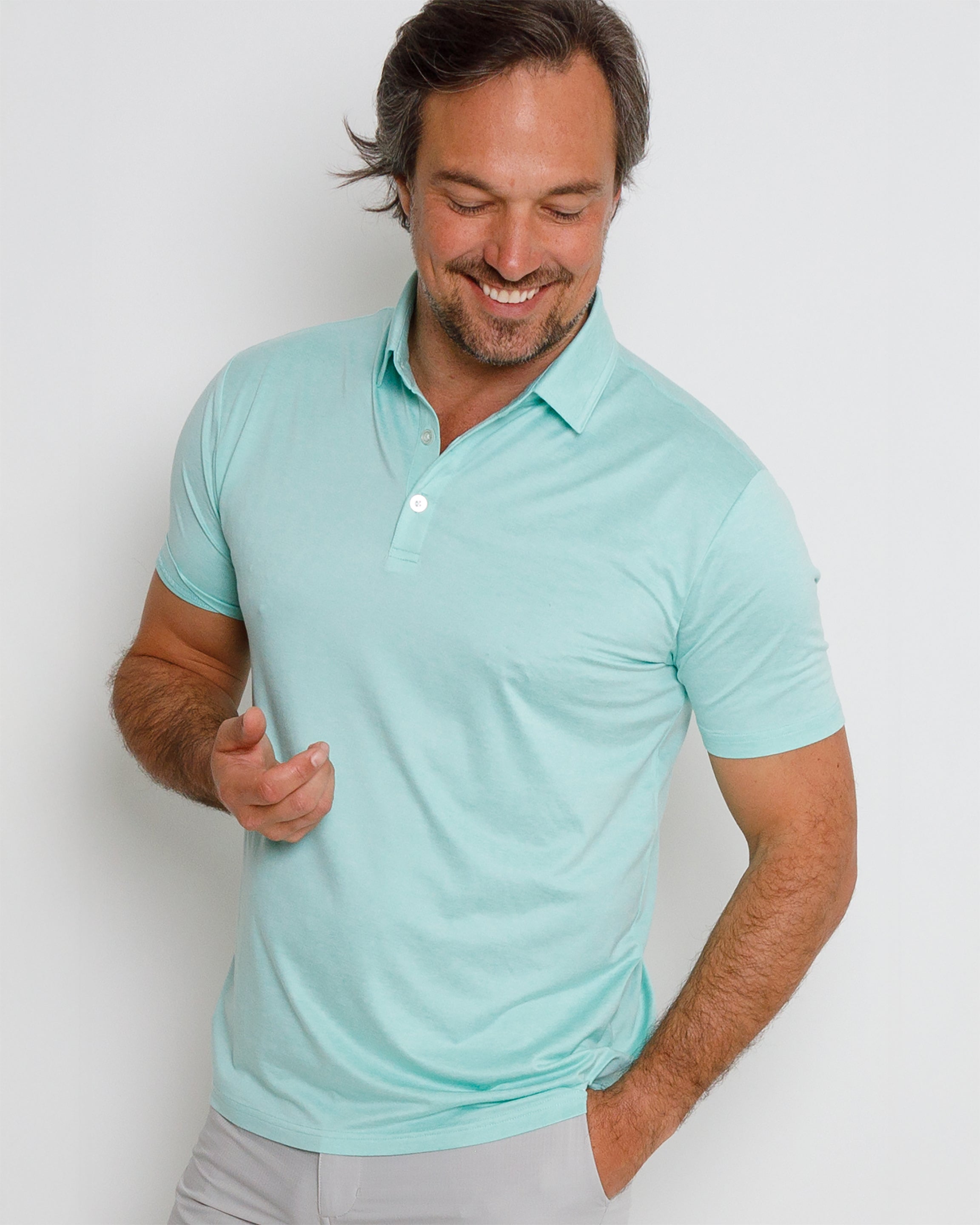 Gamer Polo - Beach Glass Heather