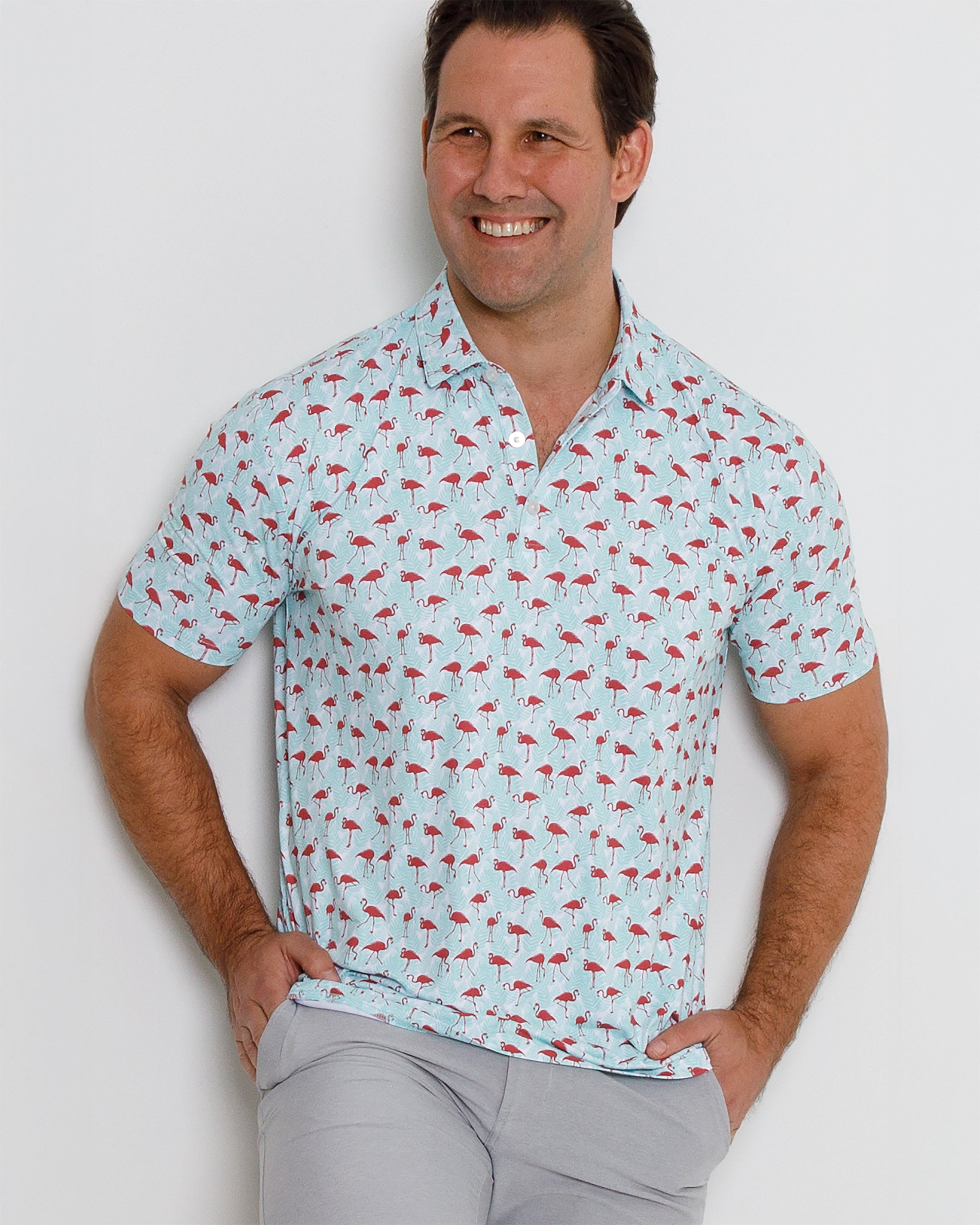 Glades Polo - Beach Glass/Earth Red