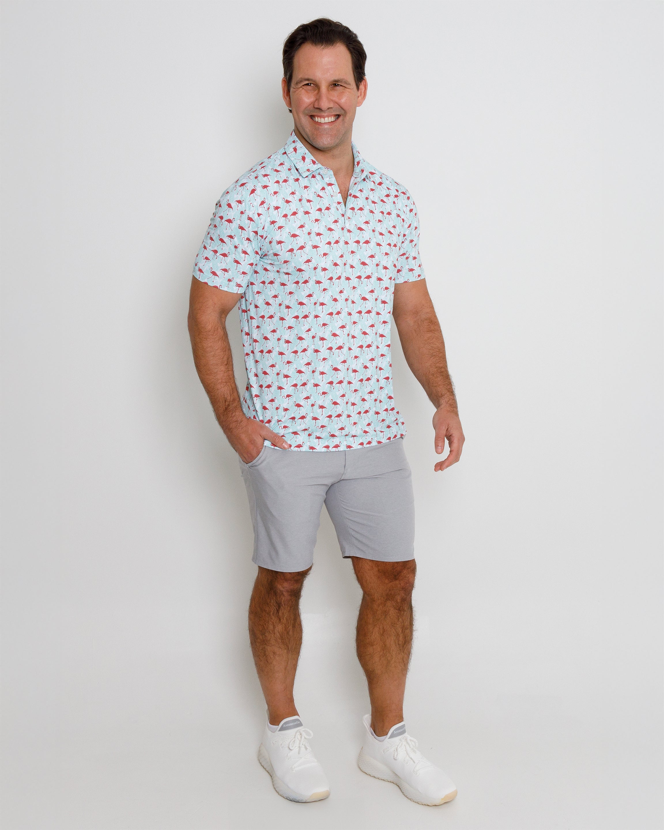 Glades Polo - Beach Glass/Earth Red