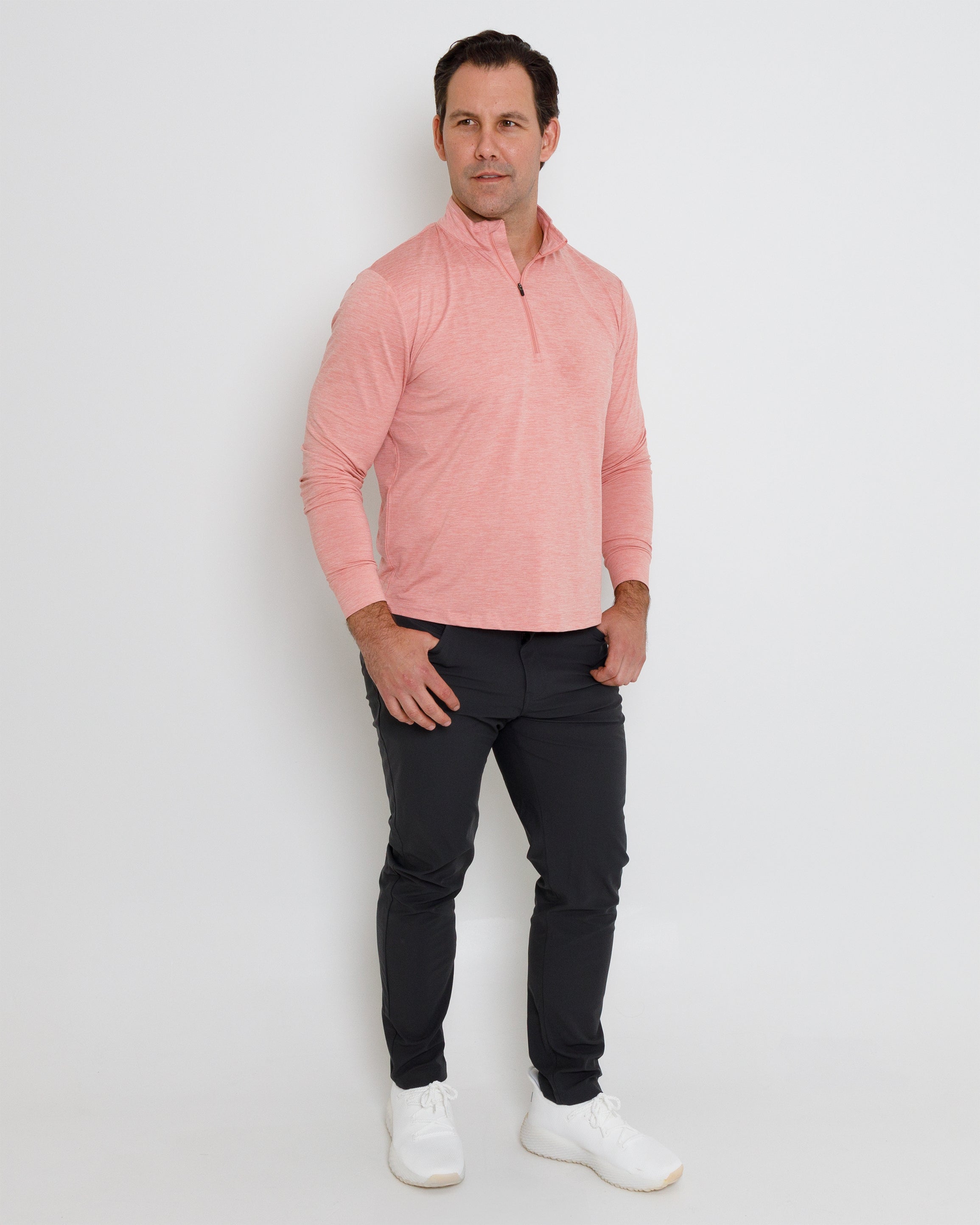 Hightower Pullover - Burnt Salmon Heather