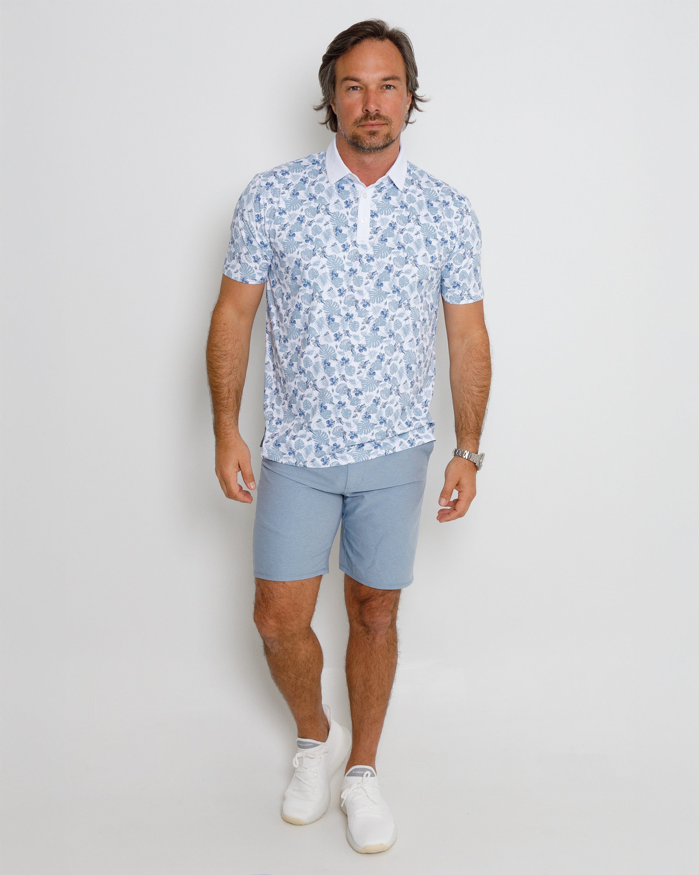 Jeni Polo - White/Blue Fog/Federal Blue
