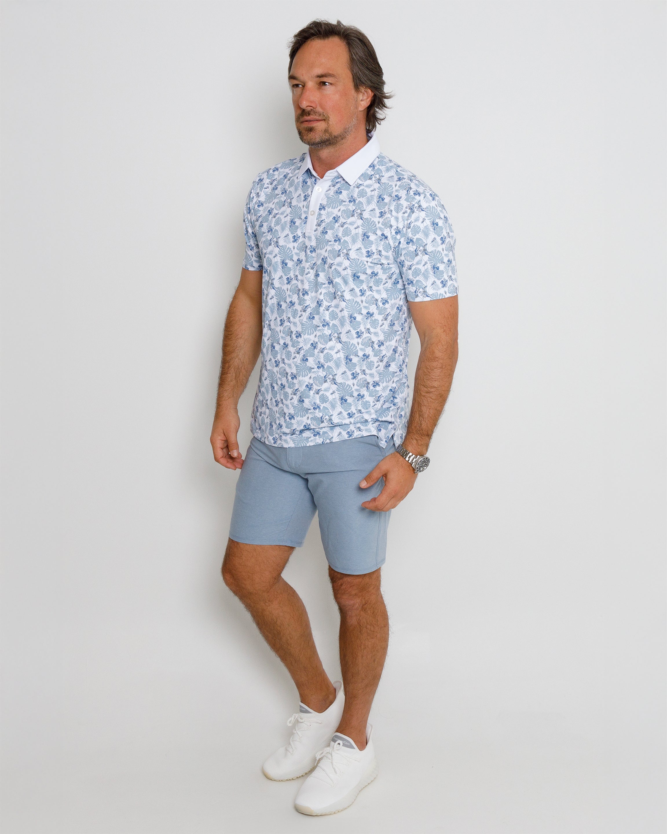 Jeni Polo - White/Blue Fog/Federal Blue