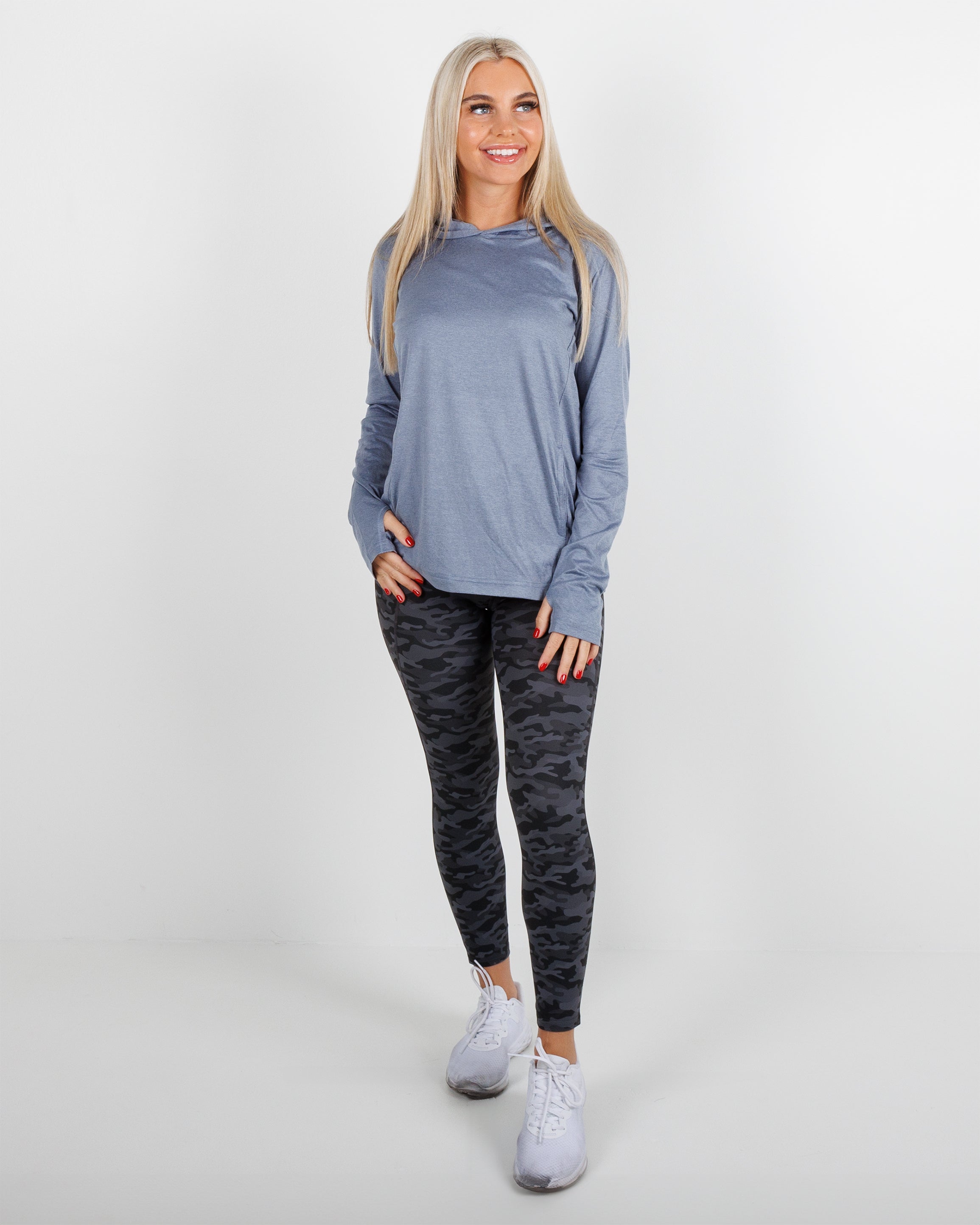 Women's Blacks Beach Hoodie - Flint Stone Heather