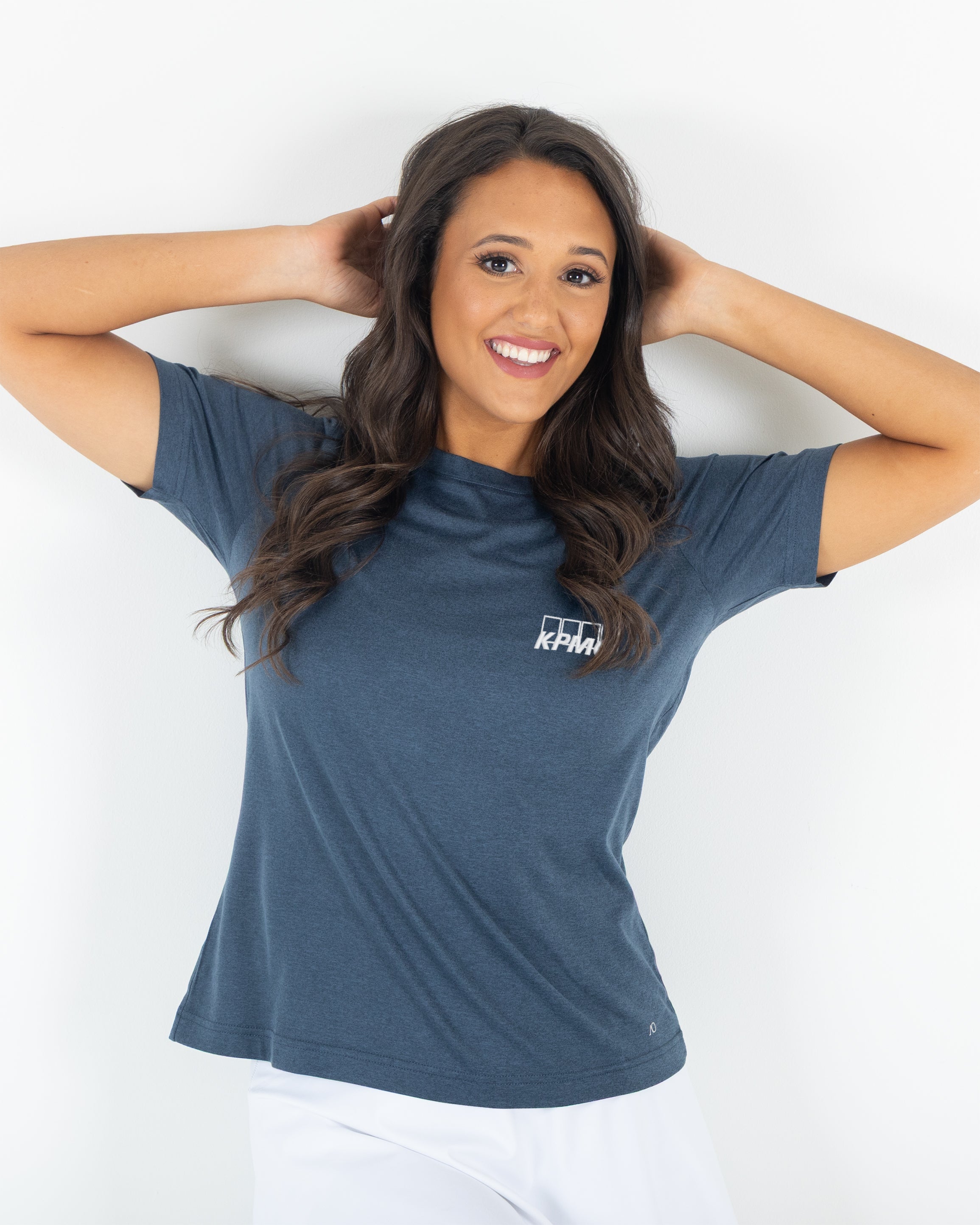 Women's Crewneck Butter T KPMG - Navy Heather