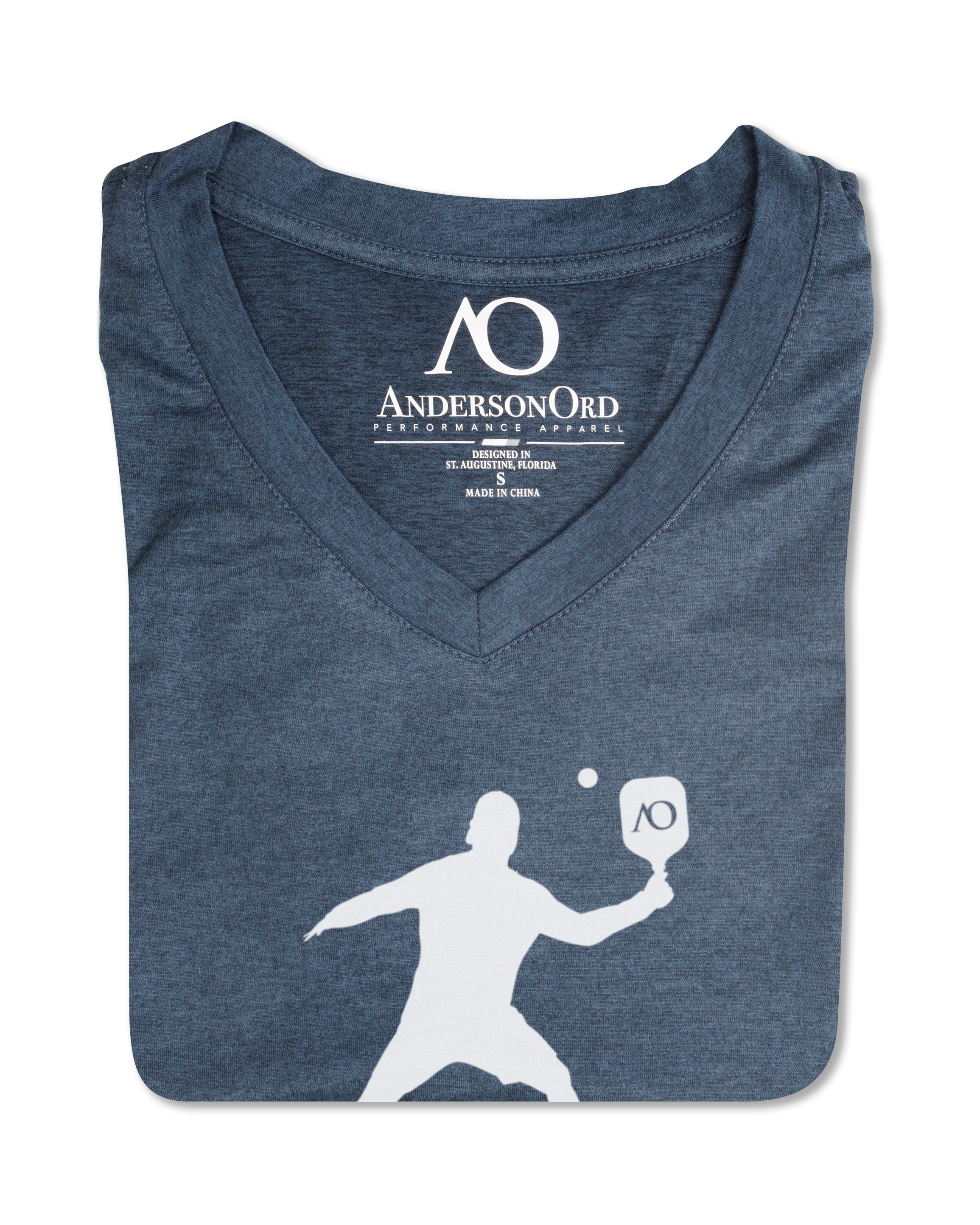 Women's Butter T Pickleball Silhouette - Navy Heather