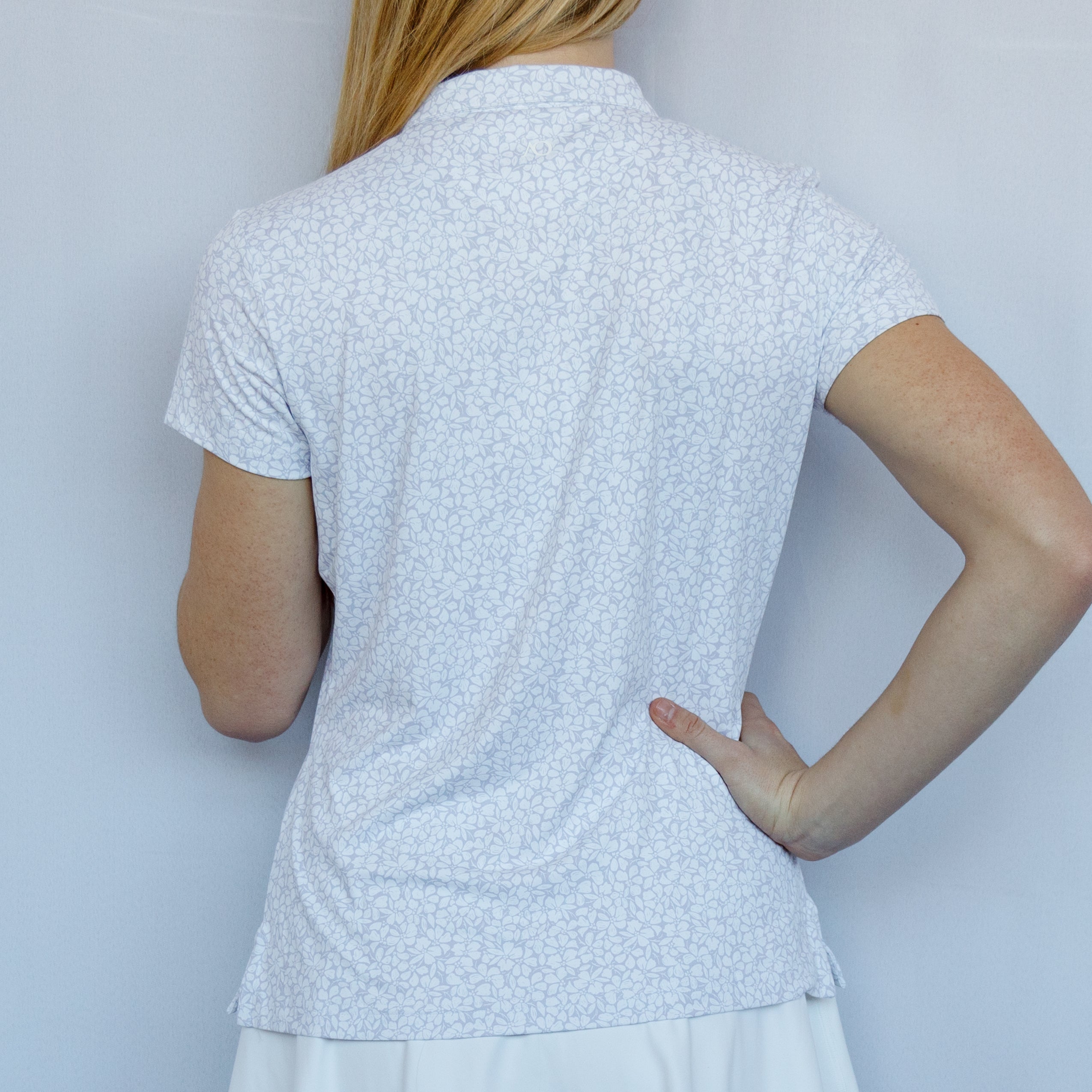 Women's Poppy Polo - Lavender/White