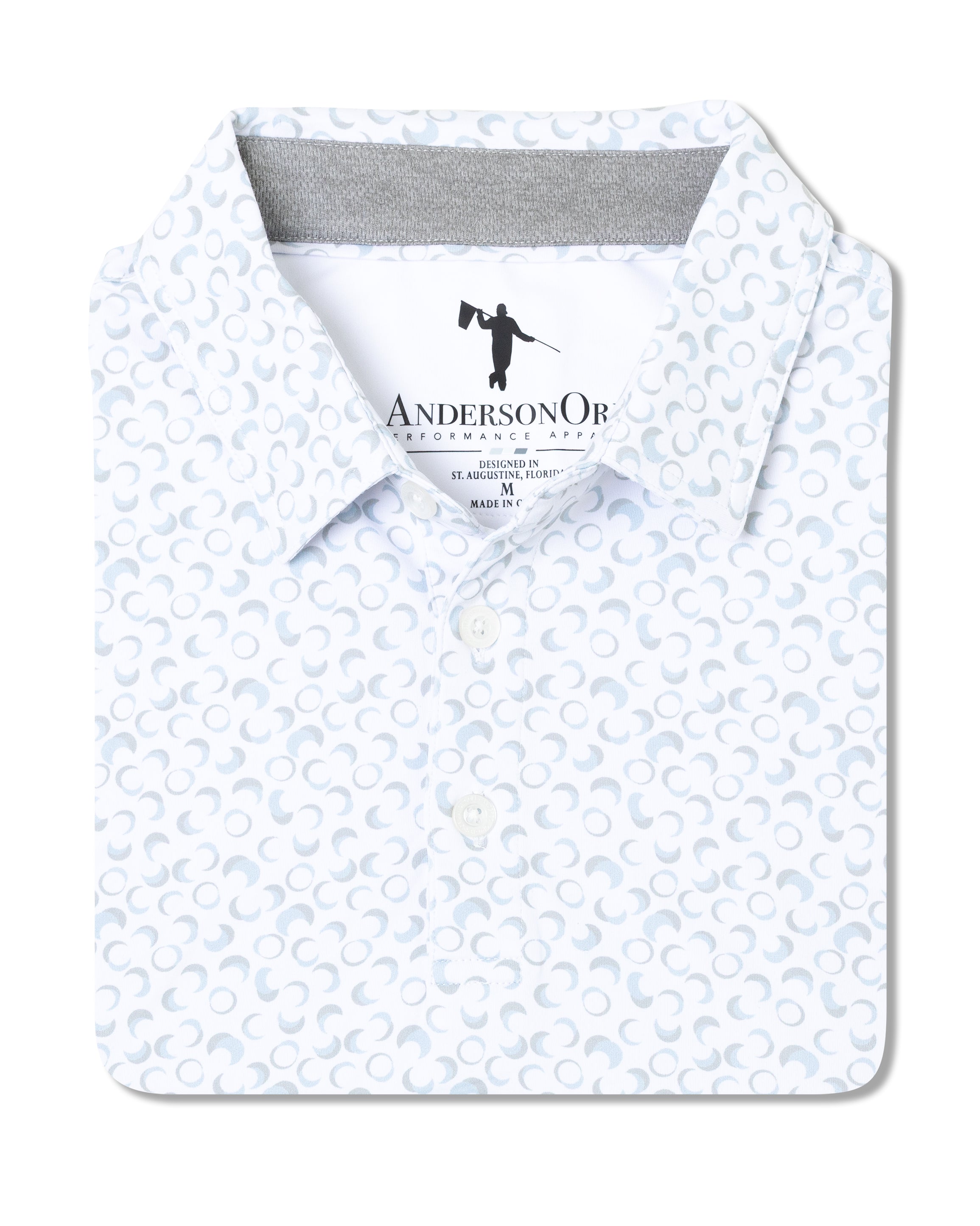 Logan Polo - White/Niagara Mist/Warm Steel