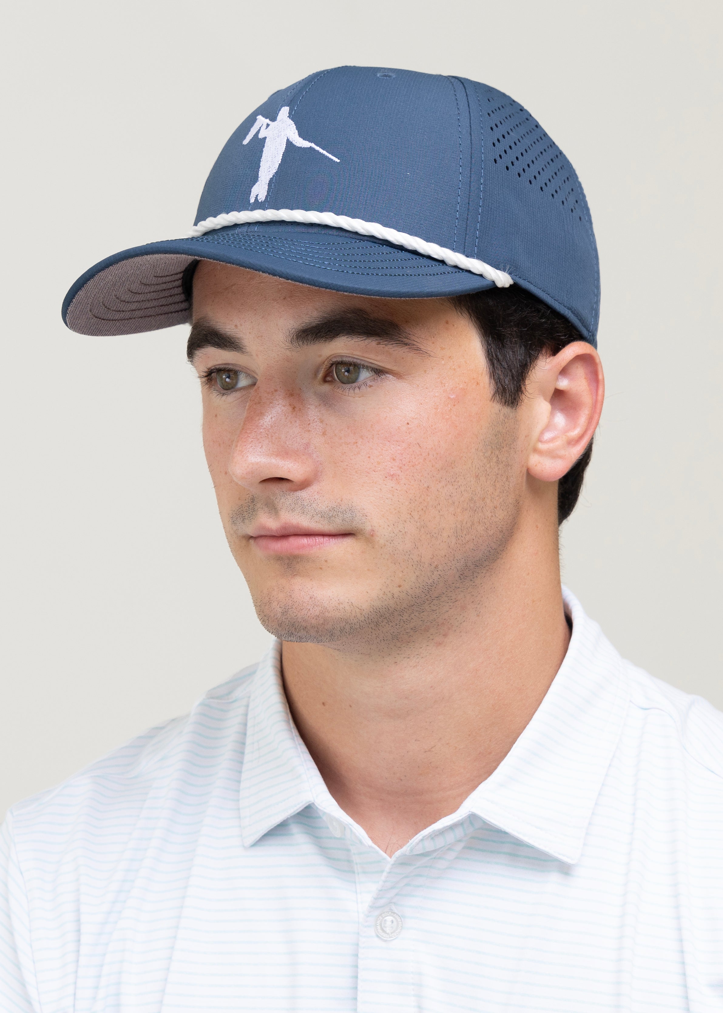 AOx Premium 6-Panel Looper Hat - Navy