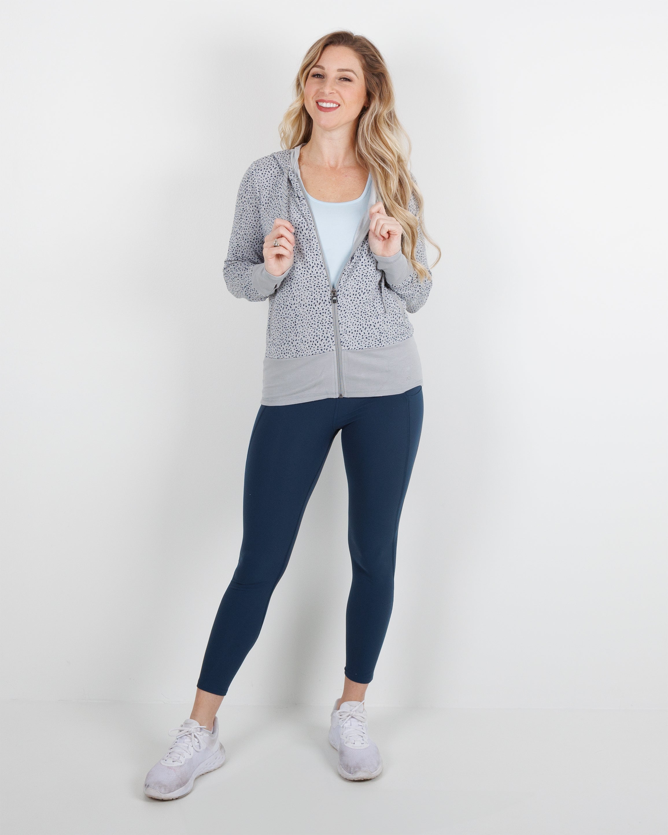 Lux Crop Hoodie - Steel