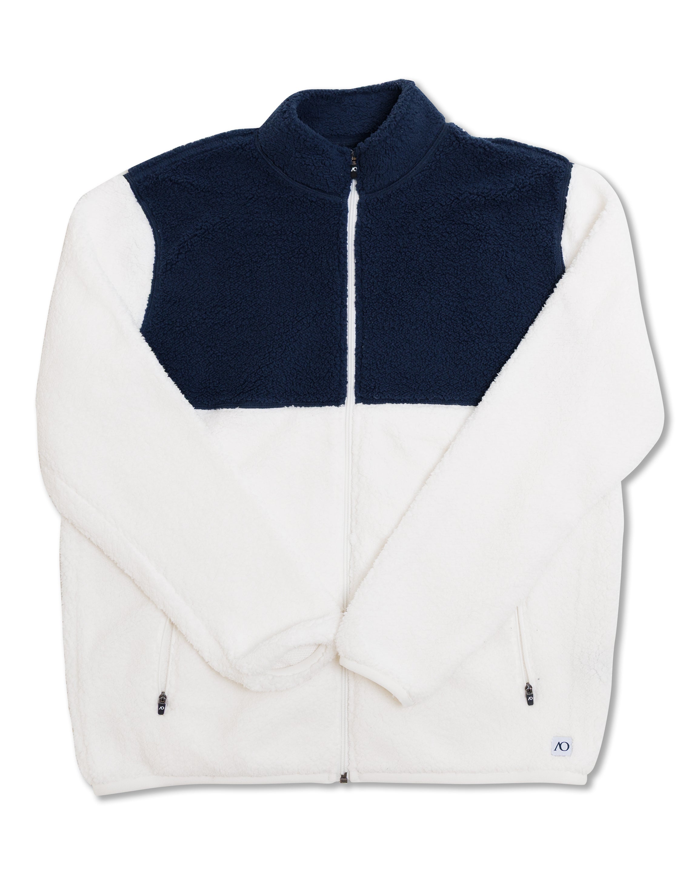 Lux Fleece - White/Navy