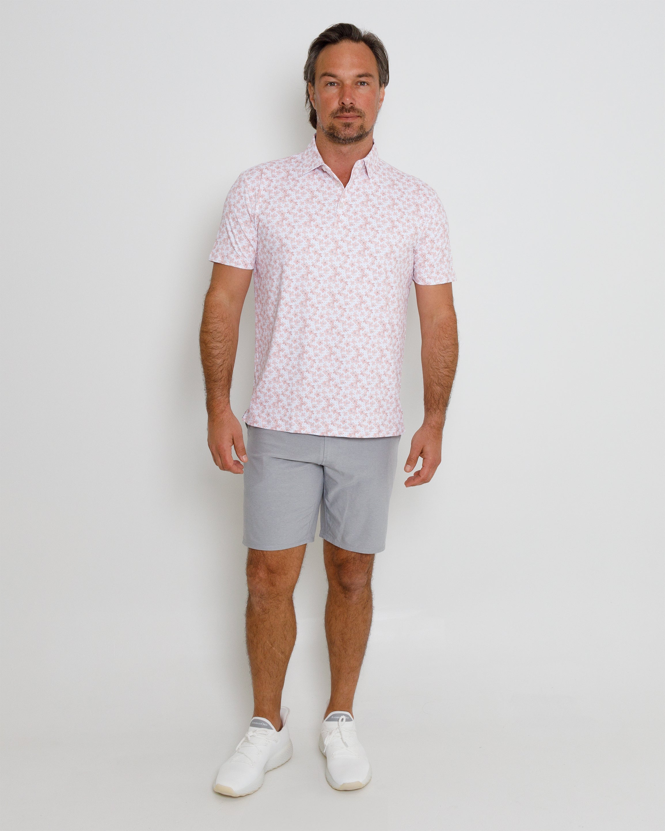 Melzi Polo - White/Lotus/Dusty Blue