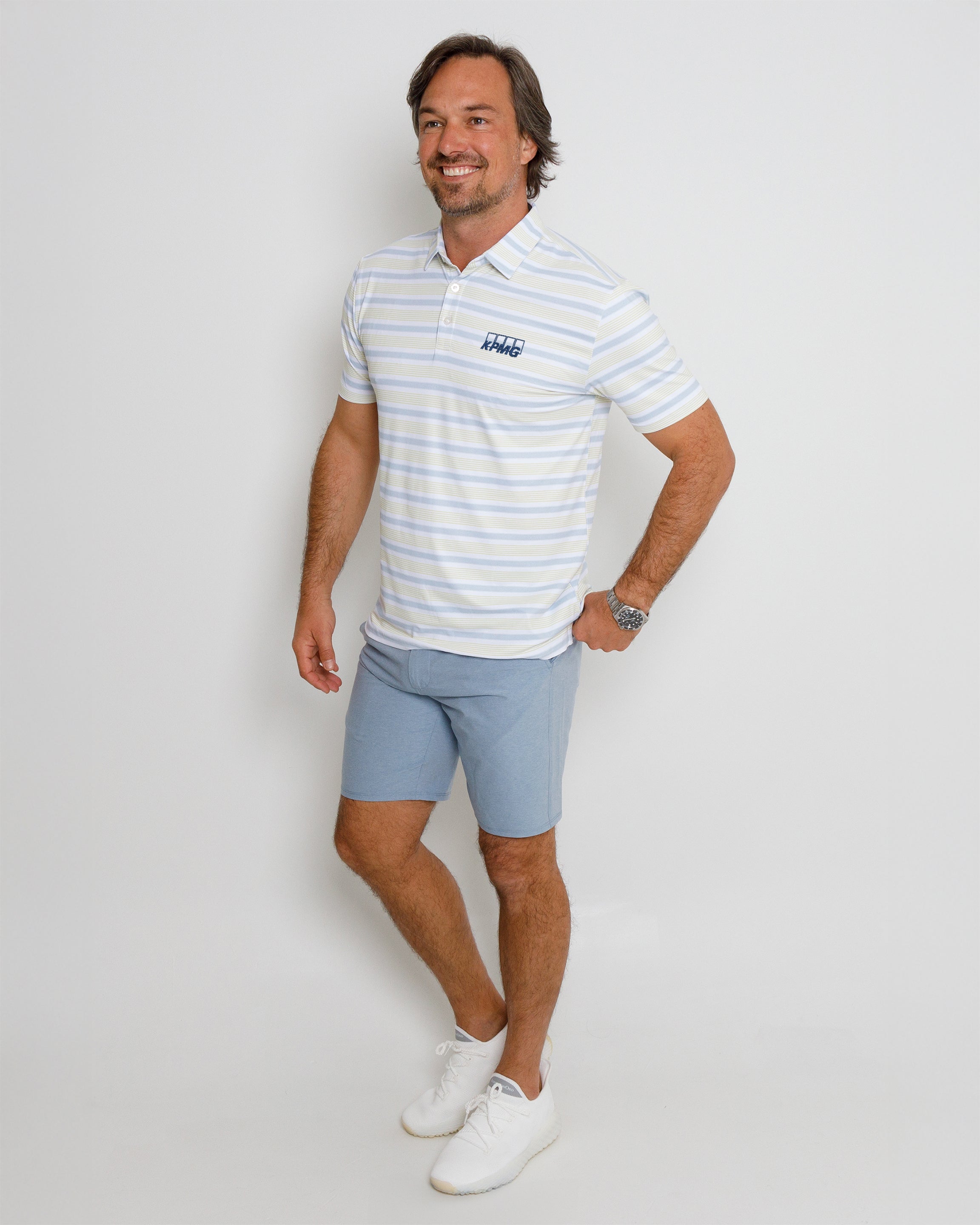 Spear Polo KPMG - HTR Niagara Mist/HTR Glass Green