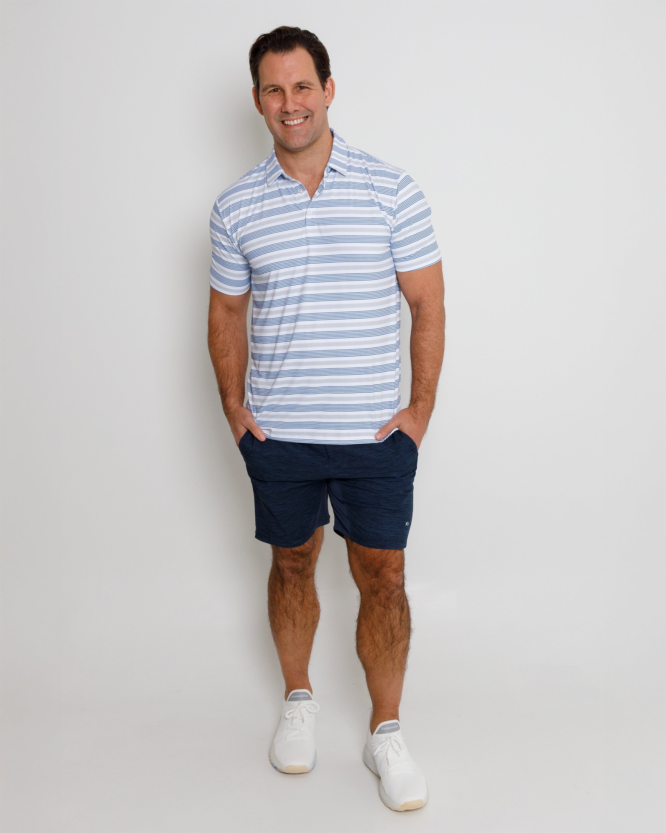 Spear Polo - HTR Steel/HTR Federal Blue