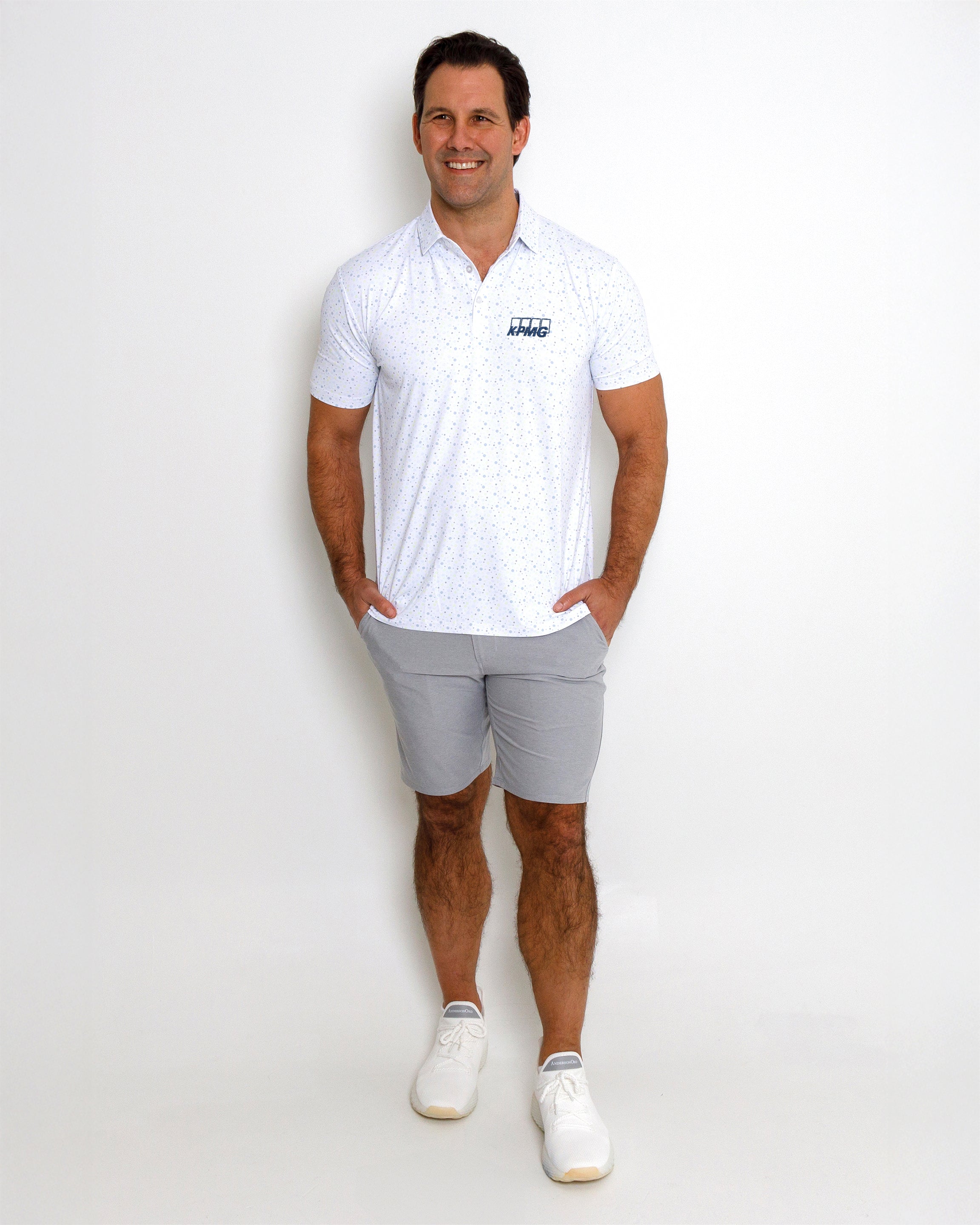Sunshine Polo KPMG - White/Niagara Mist/Glass Green