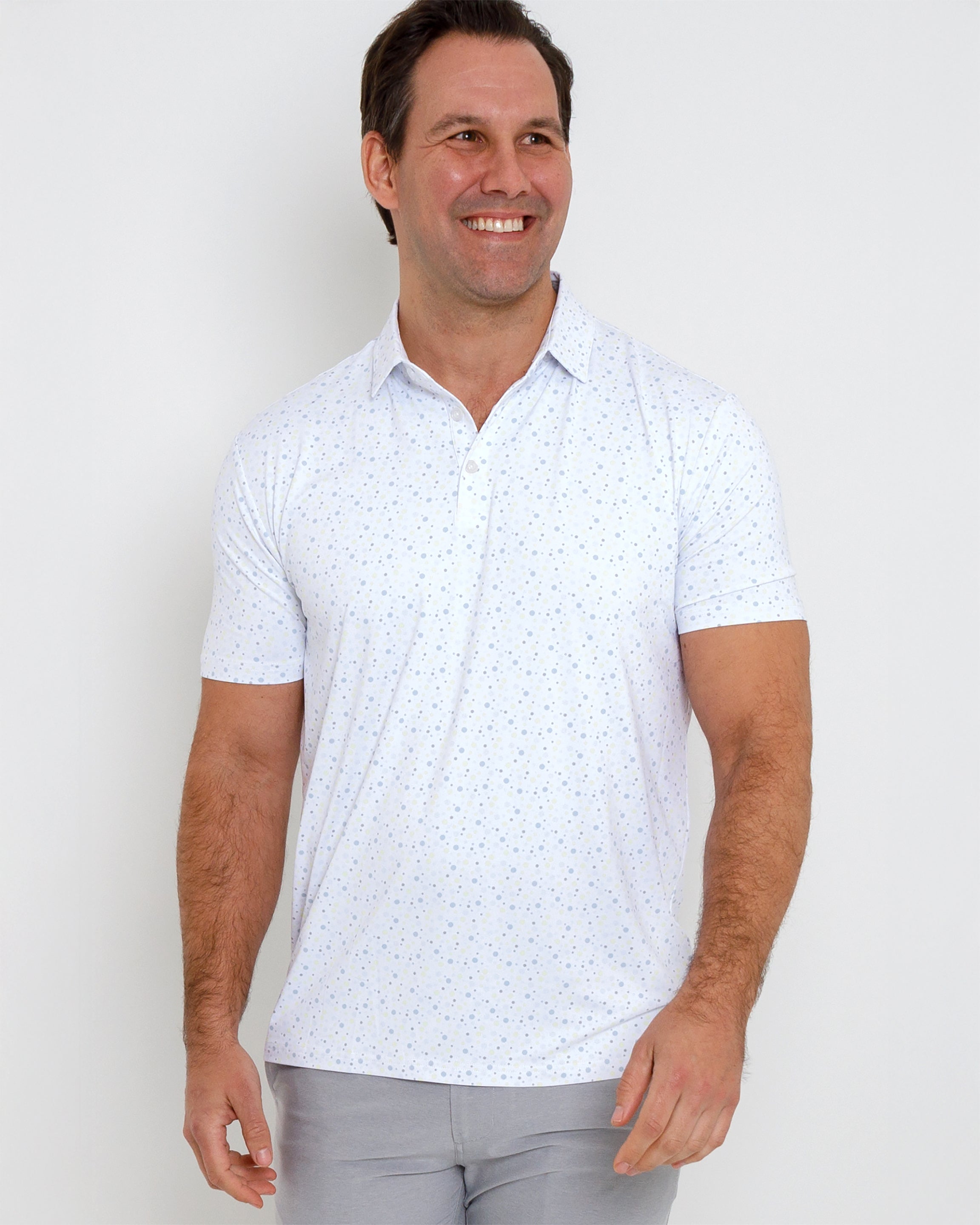 Sunshine Polo - White/Niagara Mist/Glass Green