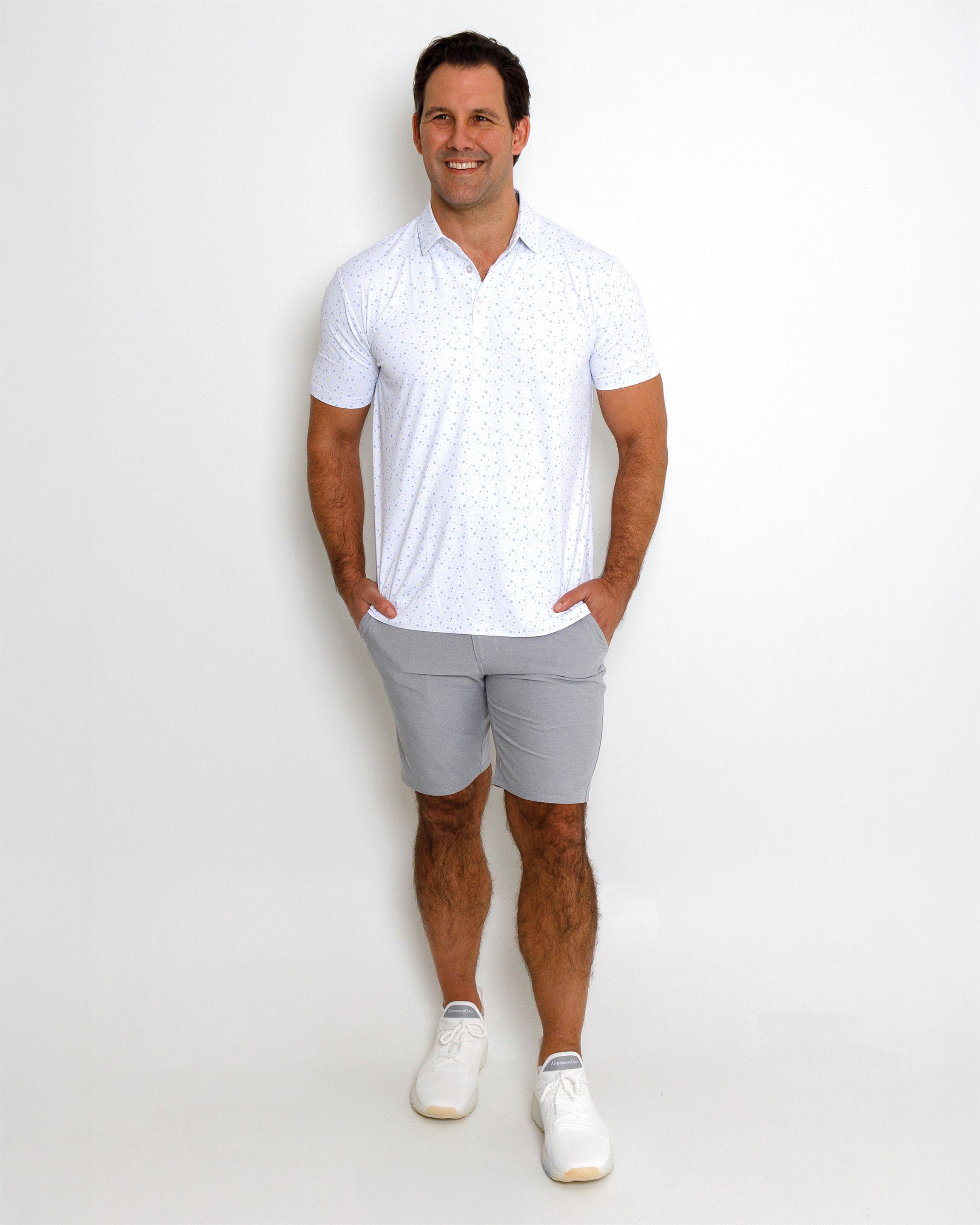 Sunshine Polo - White/Niagara Mist/Glass Green