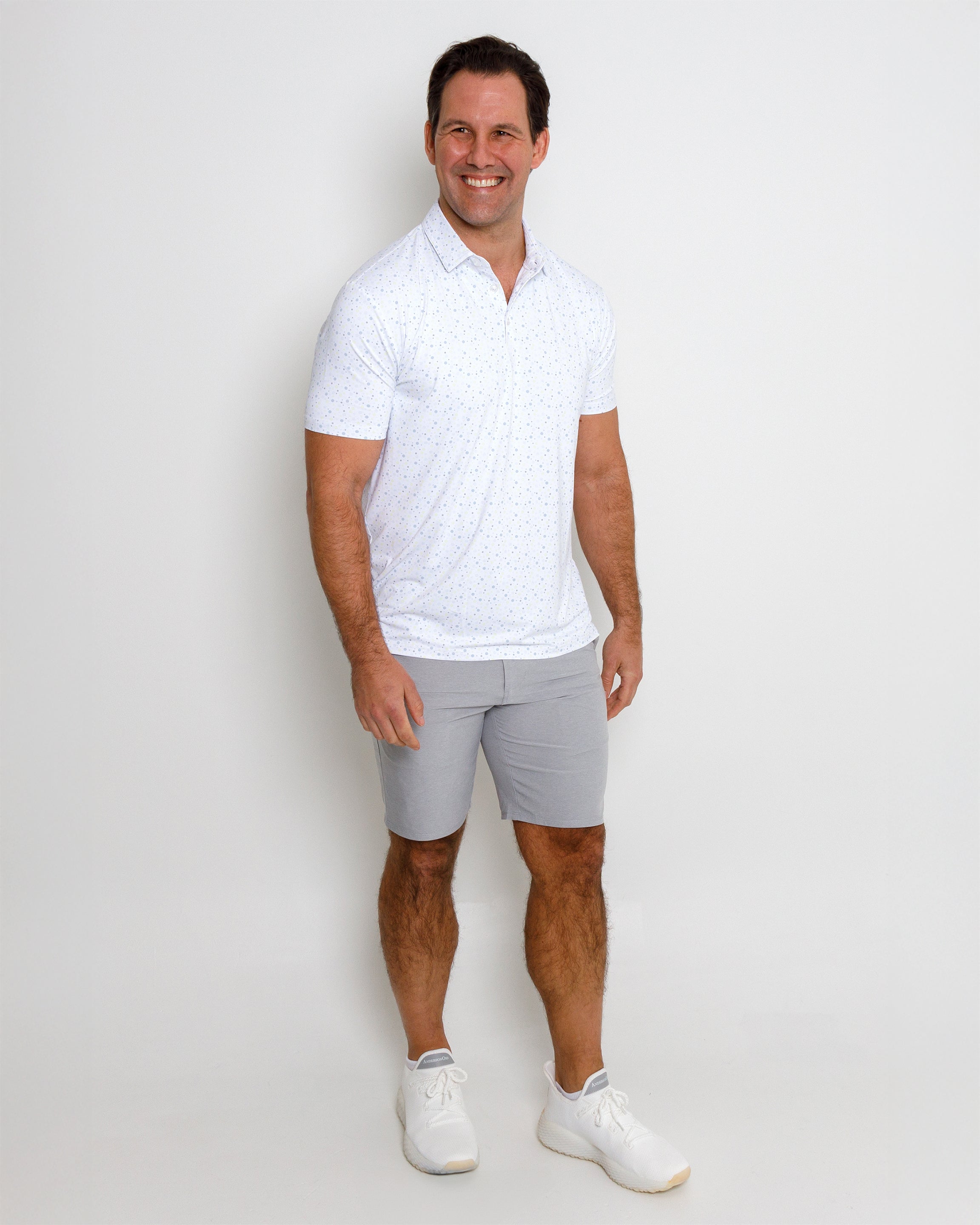 Sunshine Polo - White/Niagara Mist/Glass Green