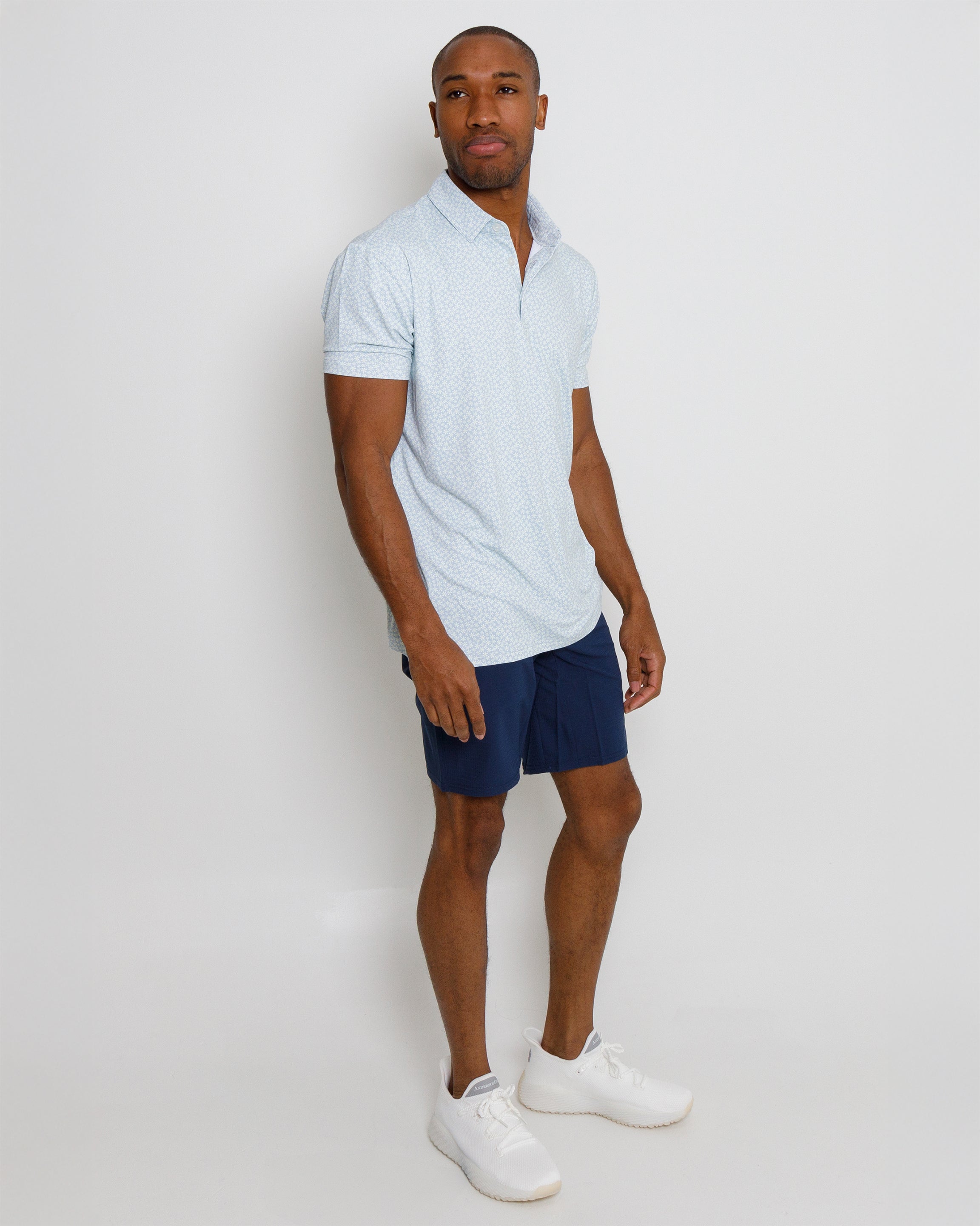 The K Polo - Niagara Mist/Glass Green/White
