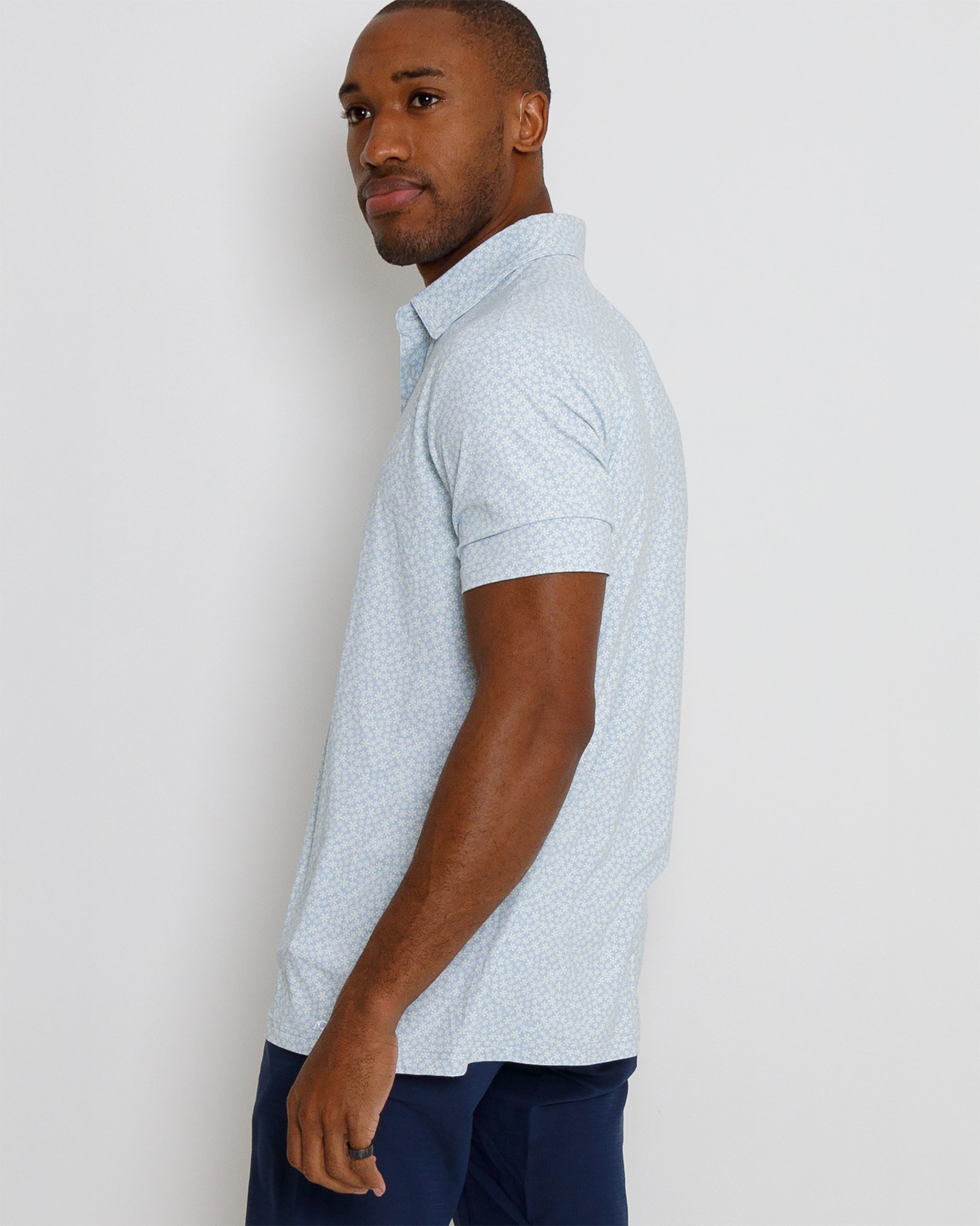 The K Polo - Niagara Mist/Glass Green/White