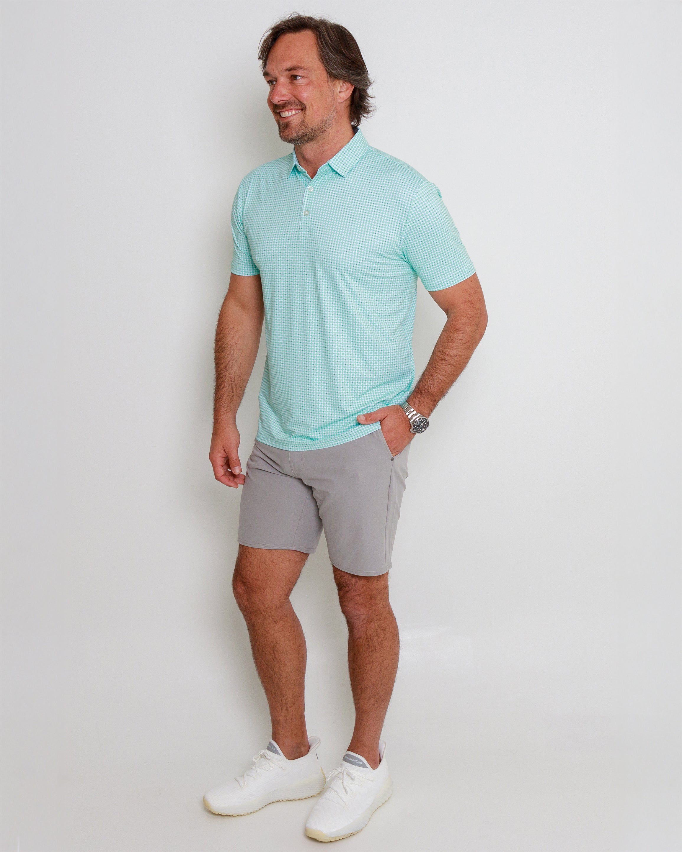Trellis Polo - Beach Glass