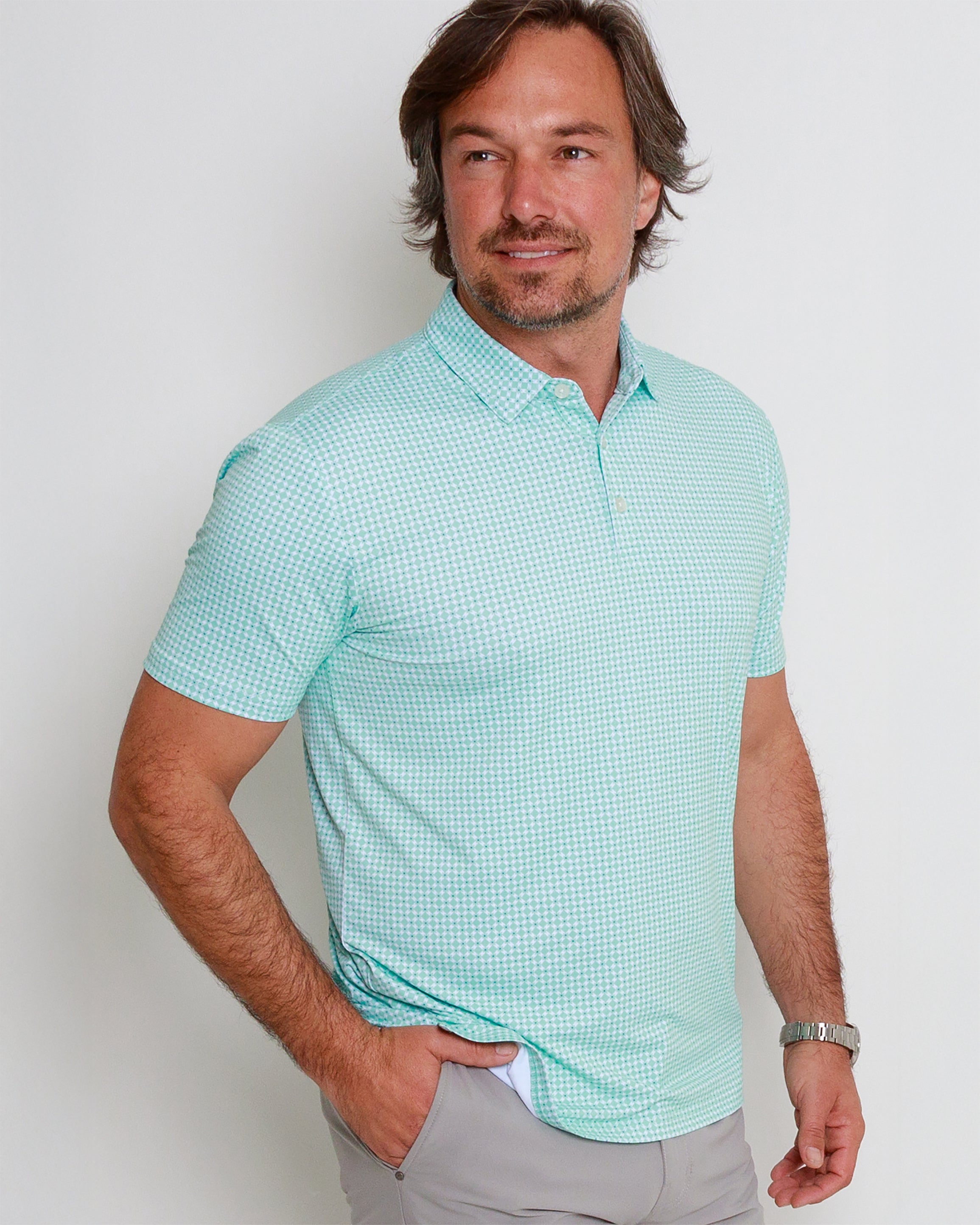 Trellis Polo - Beach Glass