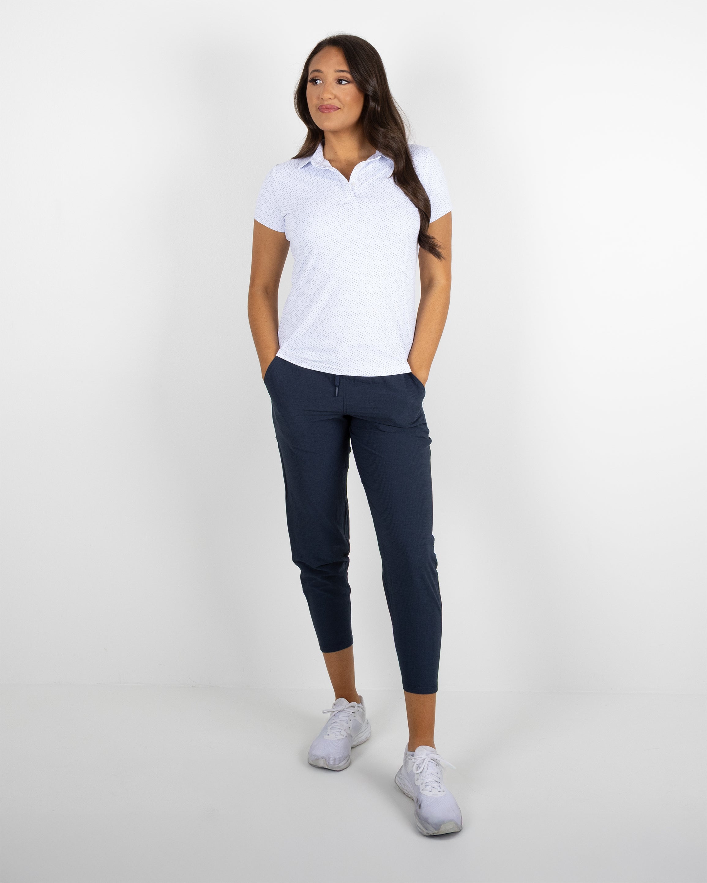 Waikoloa Polo - White/Faded Denim