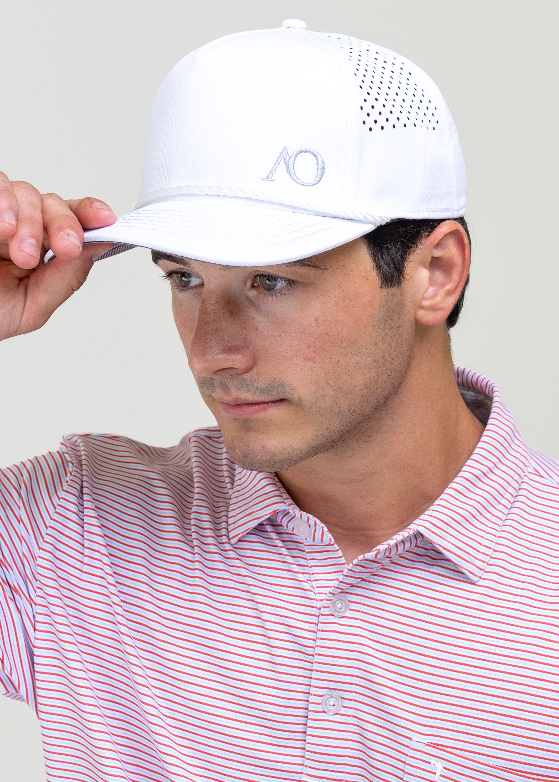 AOx Premium 5-Panel AO Hat - White