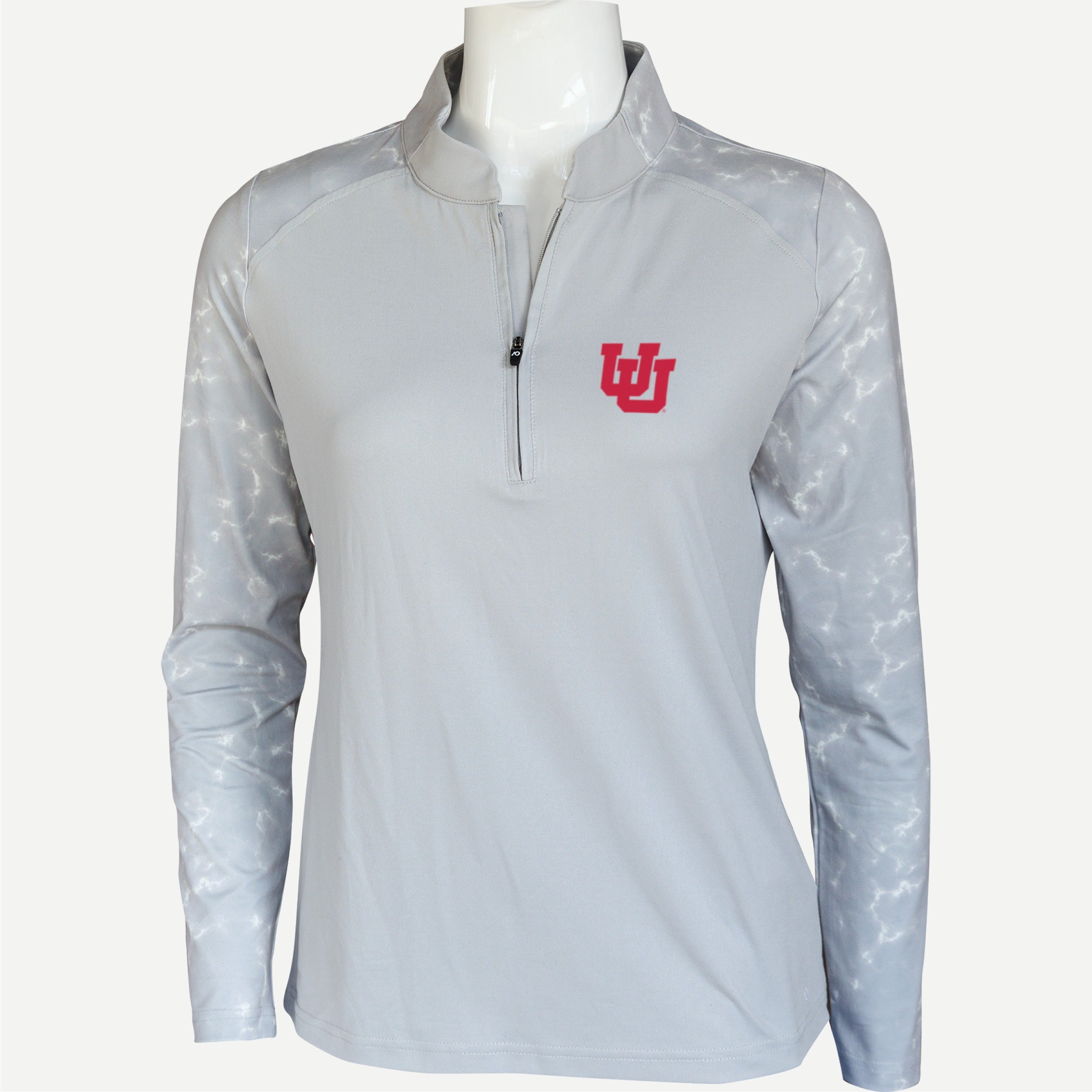 1/4 Zip Mock Pullover Utah - Platinum