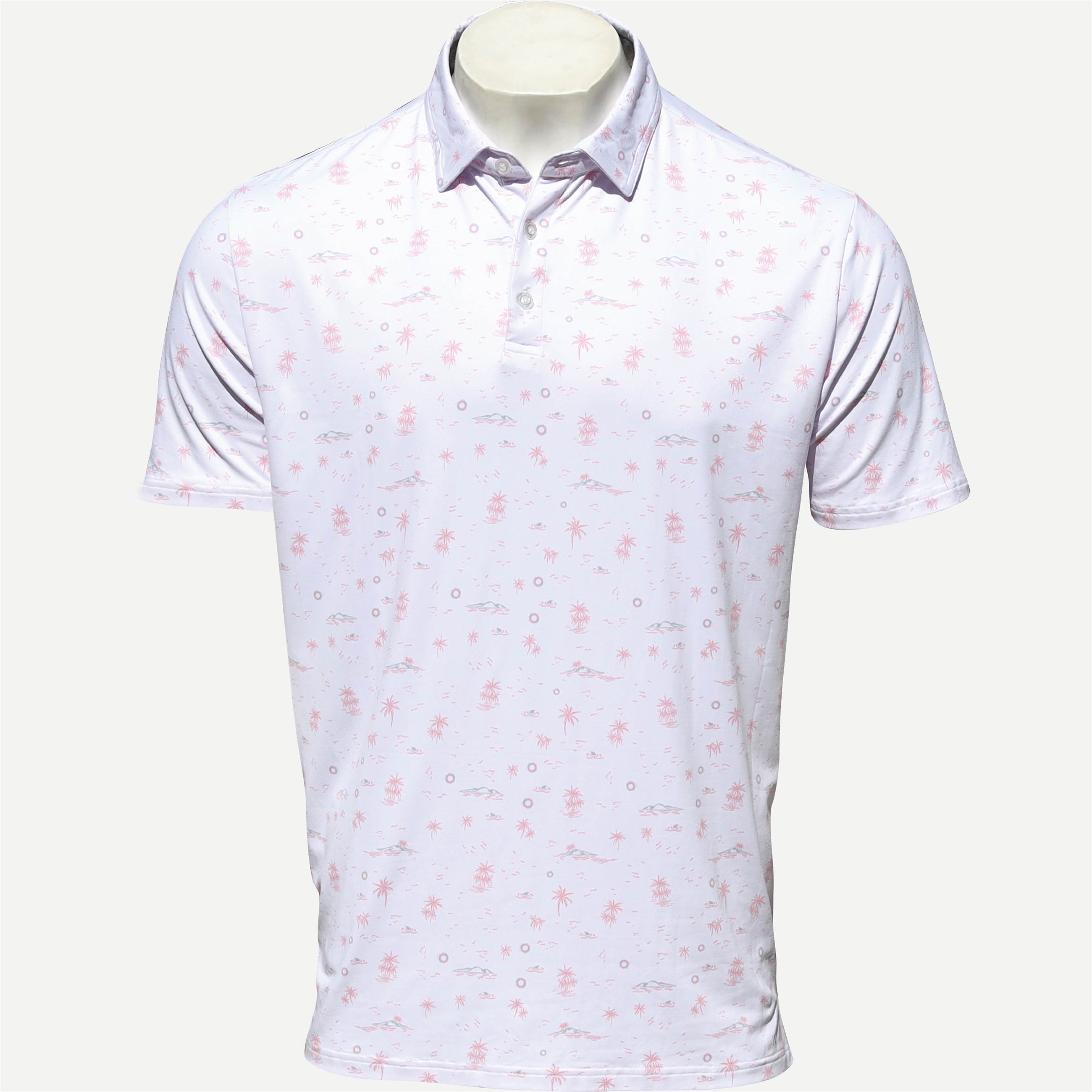 COAST POLO - WHITE/ORCHID PINK
