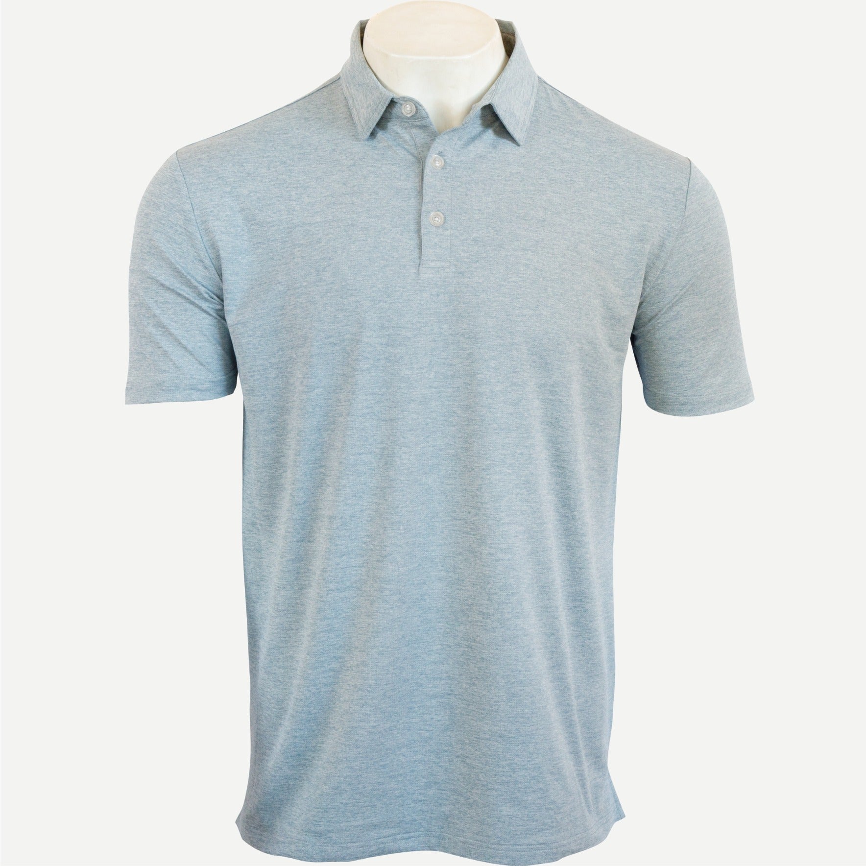 The BRRR Polo - Dusty Blue Heather