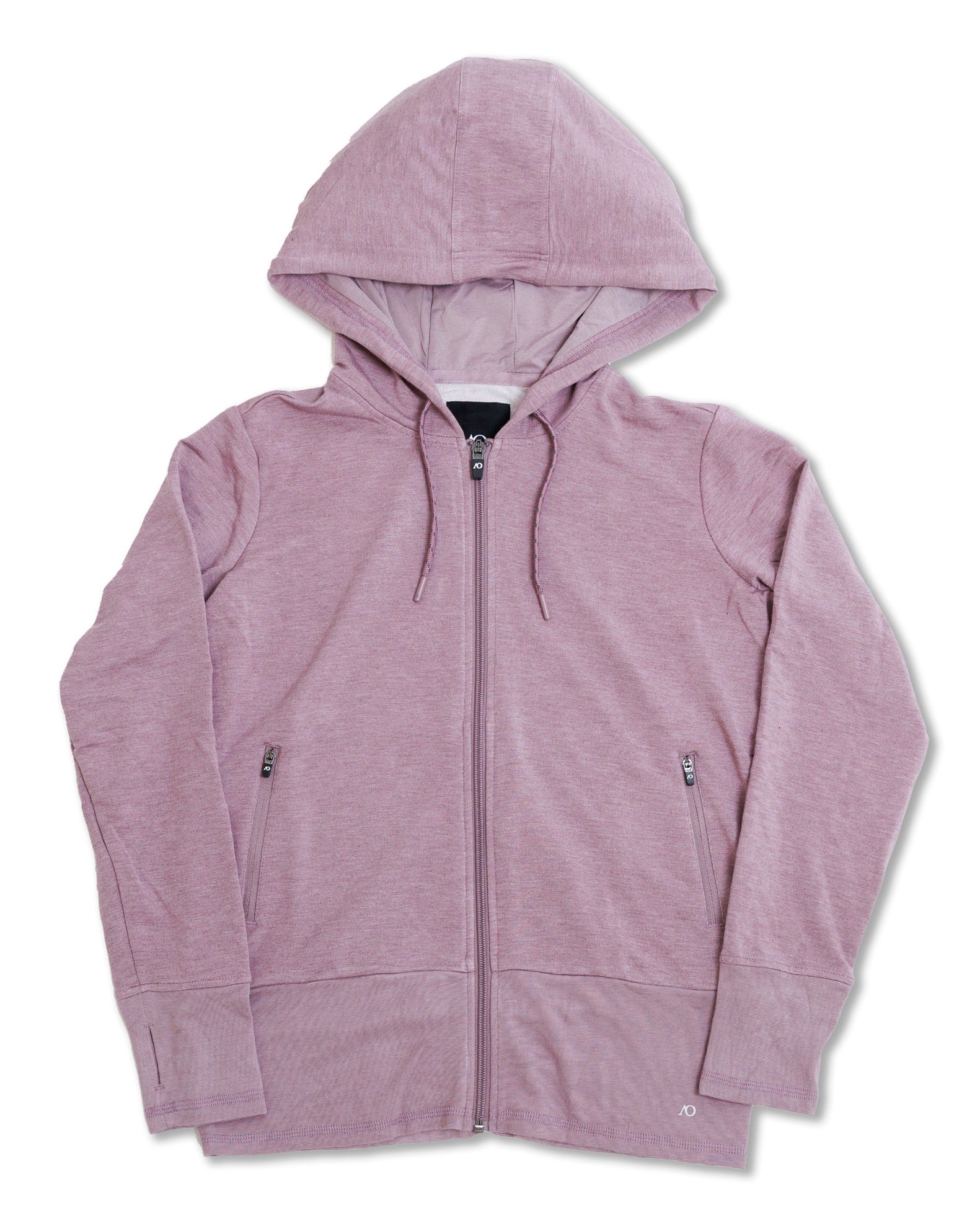 Lux Crop Hoodie - Elderberry Heather