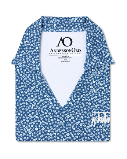 Kay Sleeveless Polo KPMG - Dark Denim/White/Omphalodes