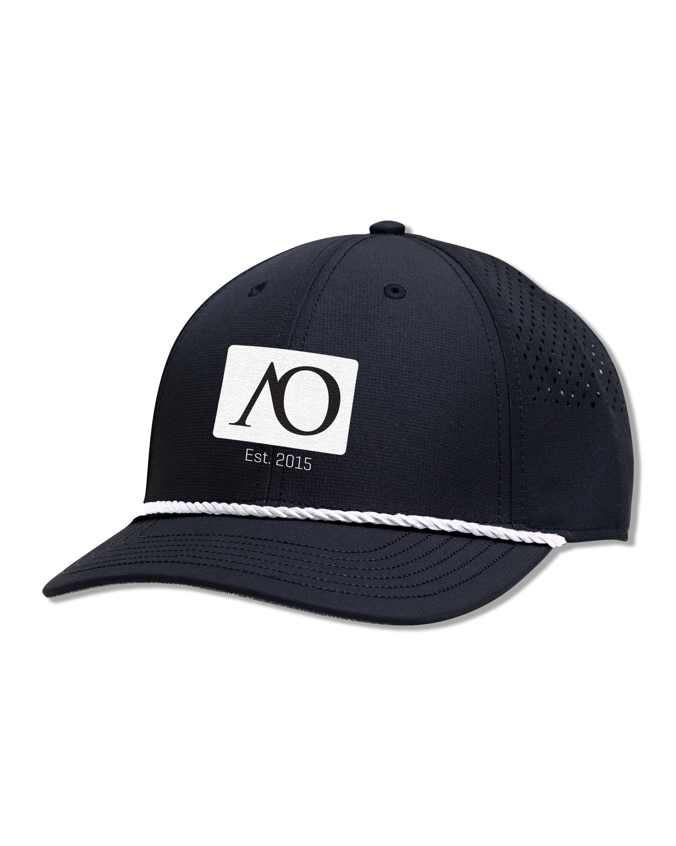AOx Premium 6-Panel Hat Box Logo AO - Black