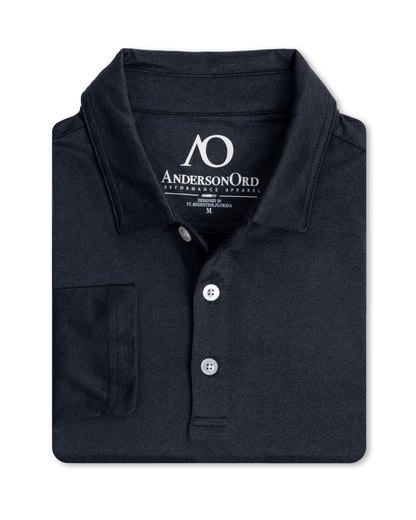 Gamer Long Sleeve Polo - Black Heather