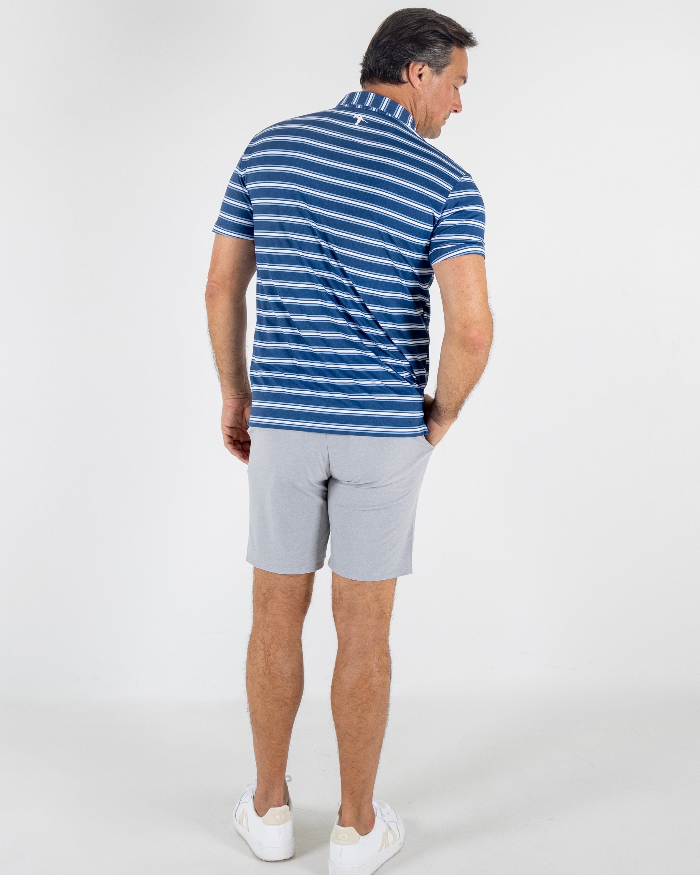 Swagger Polo - Dark Denim/HTR Foggy Stream – AndersonOrd