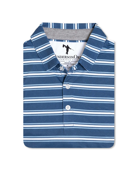 Swagger Polo - Dark Denim/HTR Foggy Stream – AndersonOrd