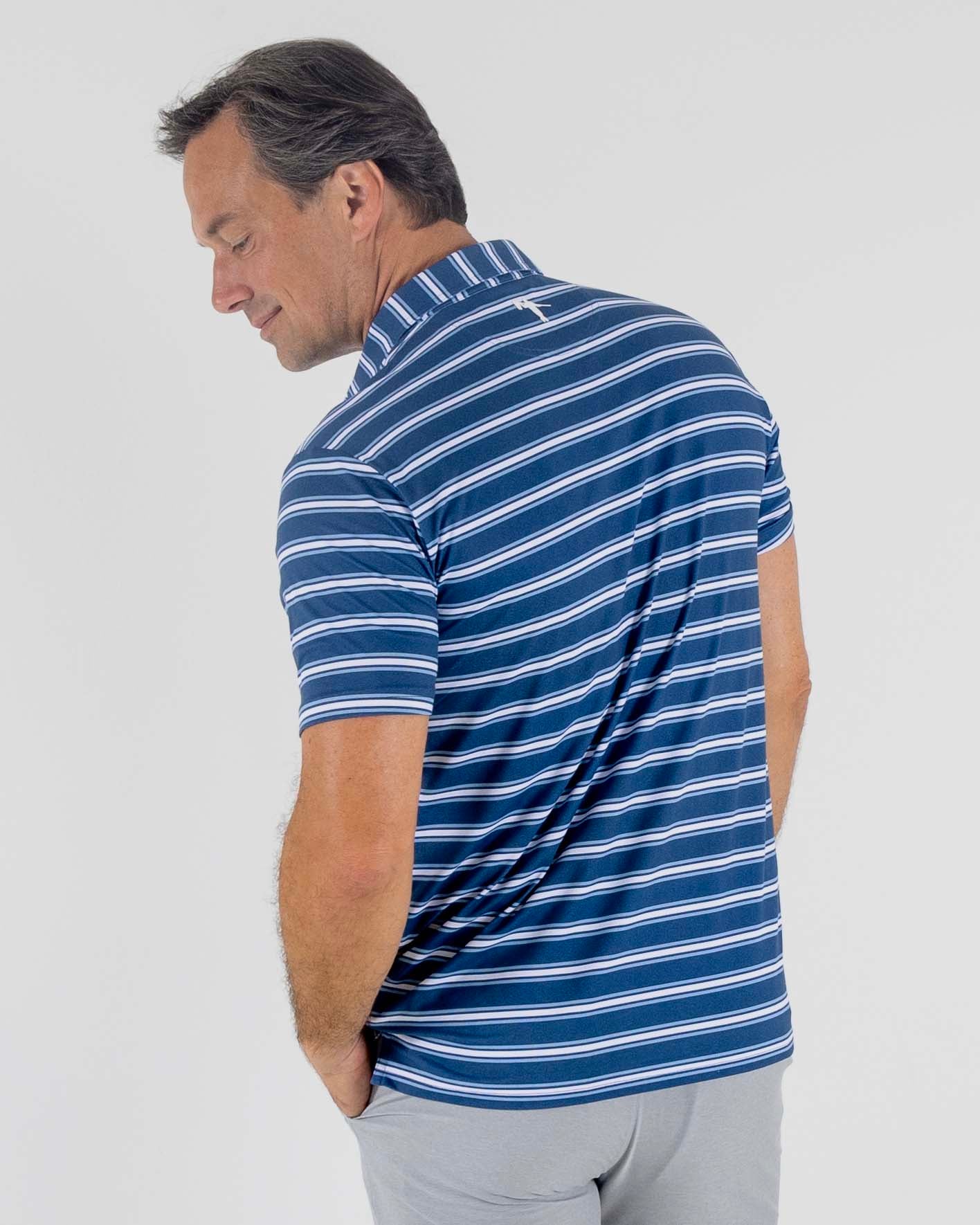 Swagger Polo - Dark Denim/HTR Foggy Stream – AndersonOrd