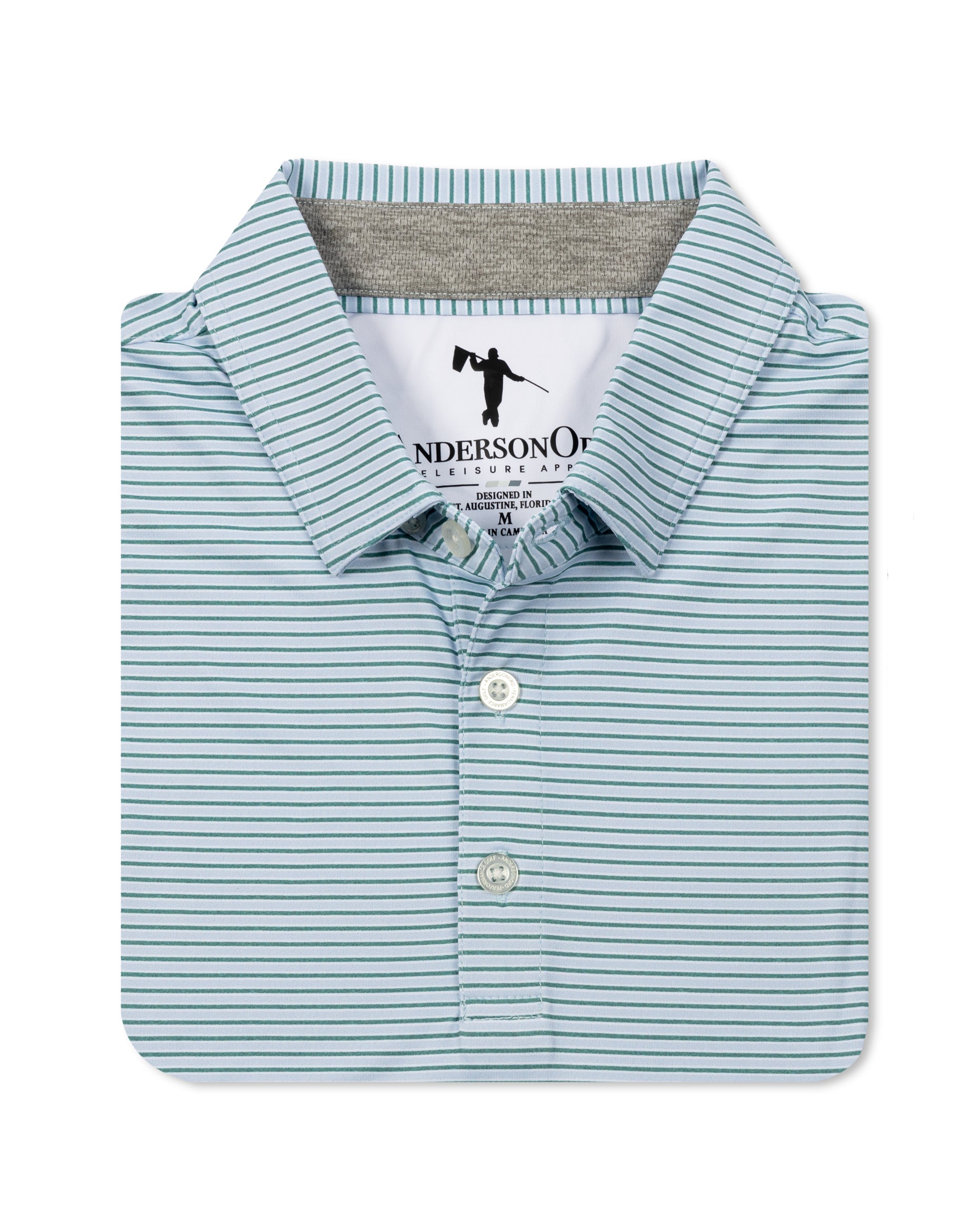 Dunes Polo - Pale Sky/HTR Sagebrush Green/White